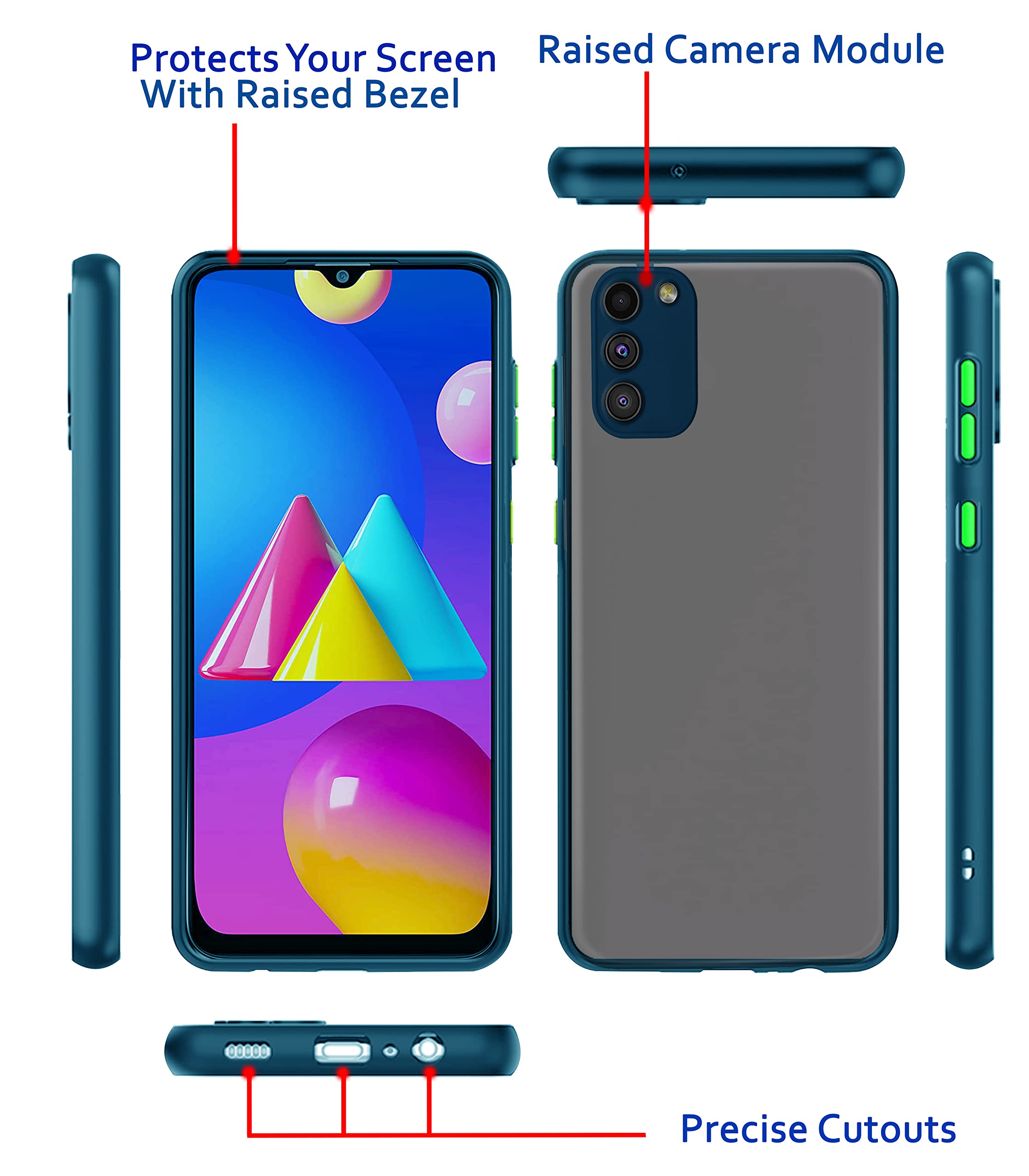 Pikkme Samsung M02s blue mobile back cover – photo 3