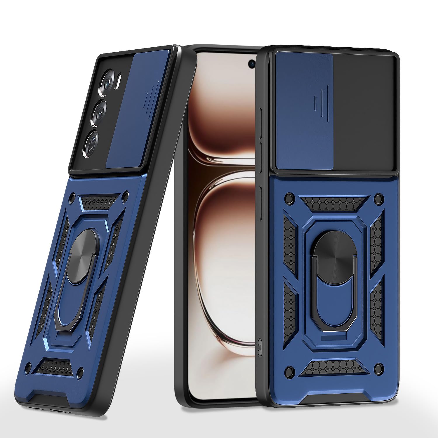 Oppo Reno 12 5G D10 Camera Shield phone cover in blue by Pikkme