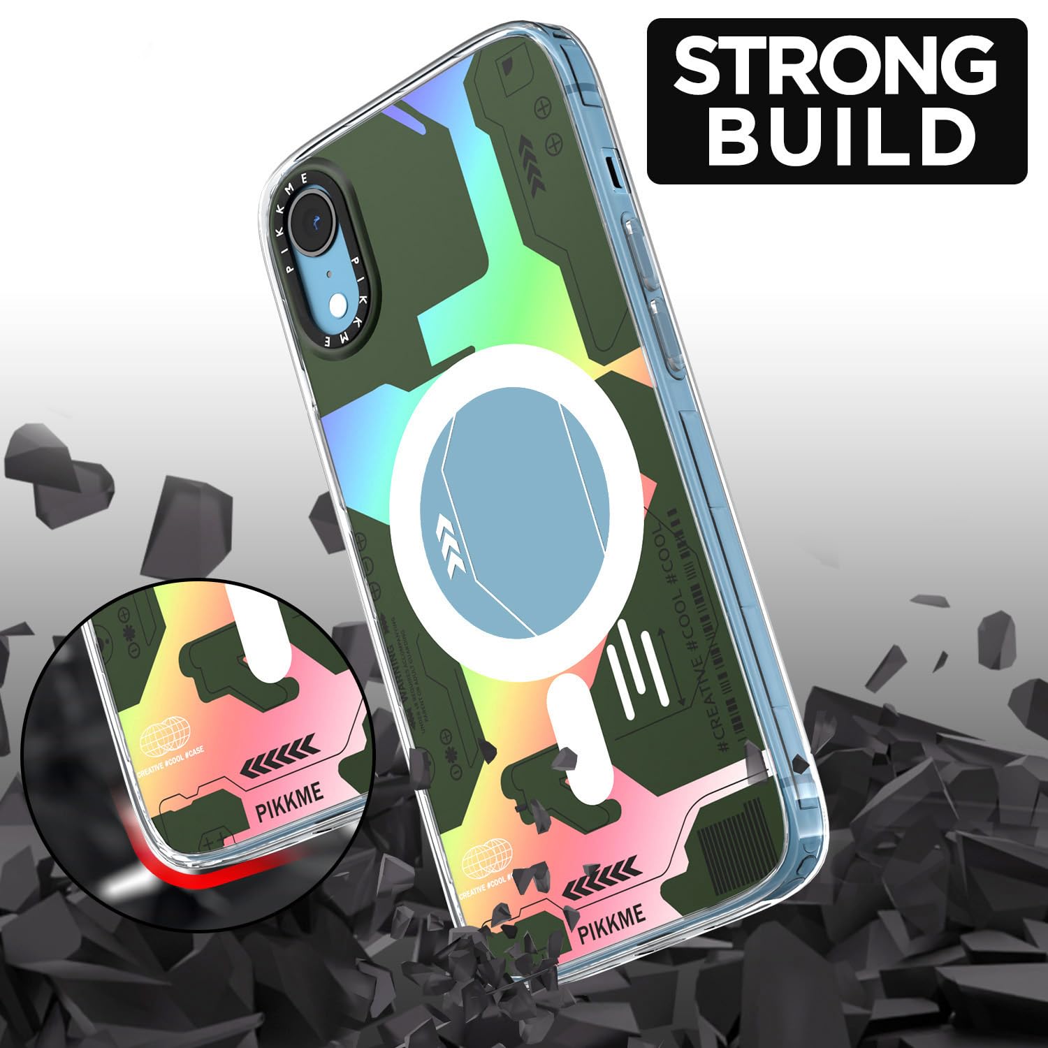 Pikkme iPhone XR Printmagsafe Back Cover (Green)