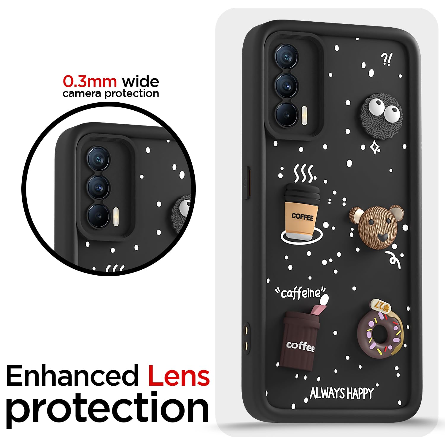Pikkme black mobile cover for Realme X7 5G/3D – photo 5