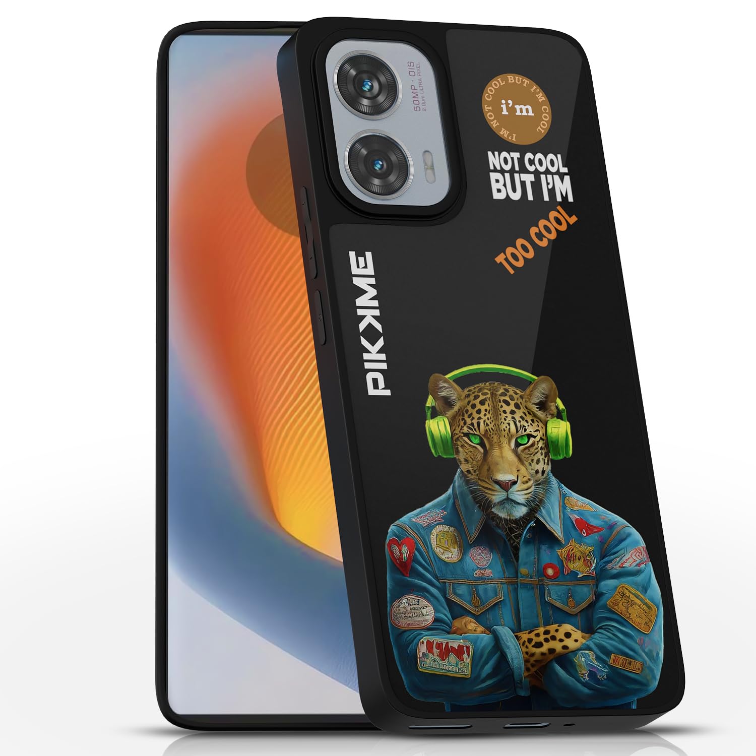 Pikkme Leopard Swag mobile back cover for Moto Edge 50 Fusion/G96 5G