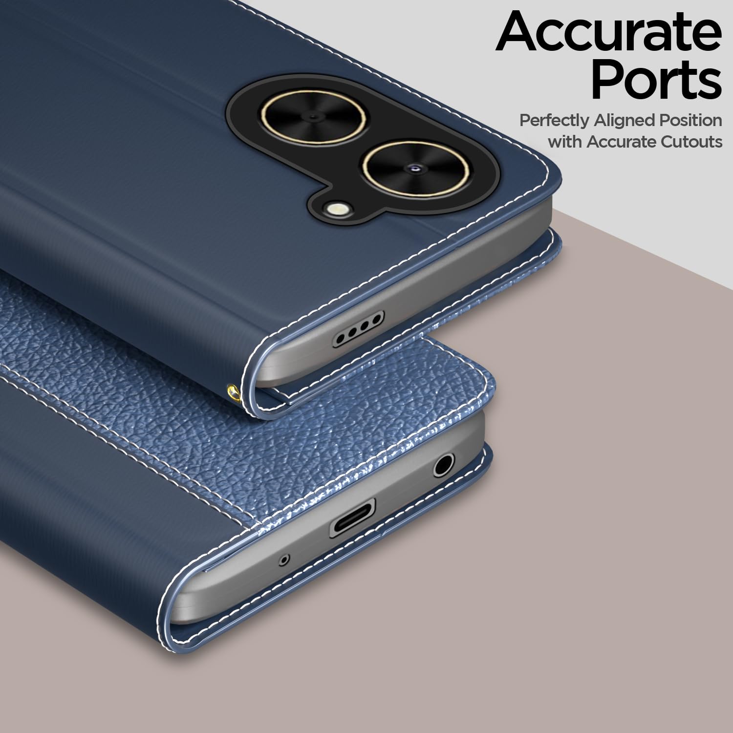 Pikkme Poco C71/Redmi A5 blue mobile flip cover – photo 2