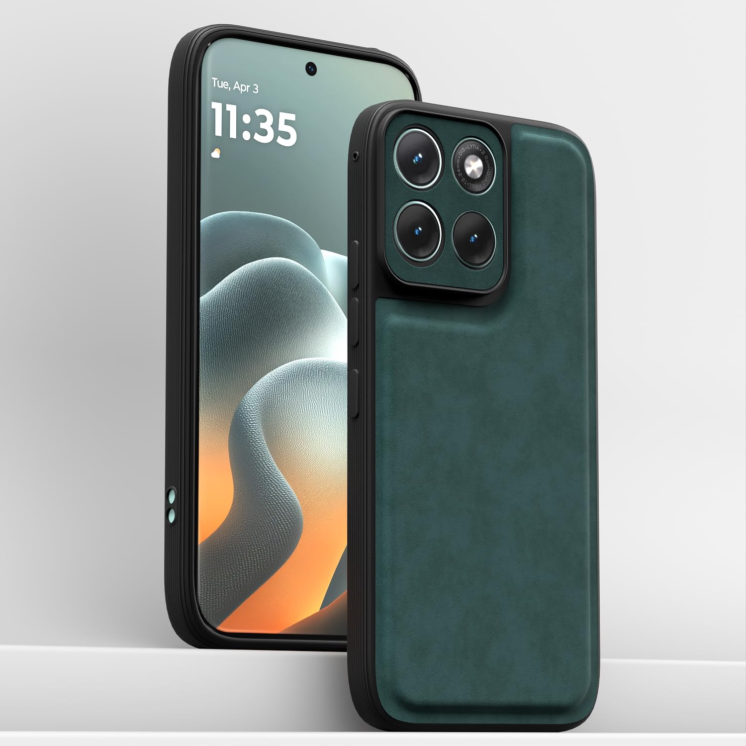 Pikkme Moto Edge 70 Fusion 5G Leather green mobile back cover – photo 2