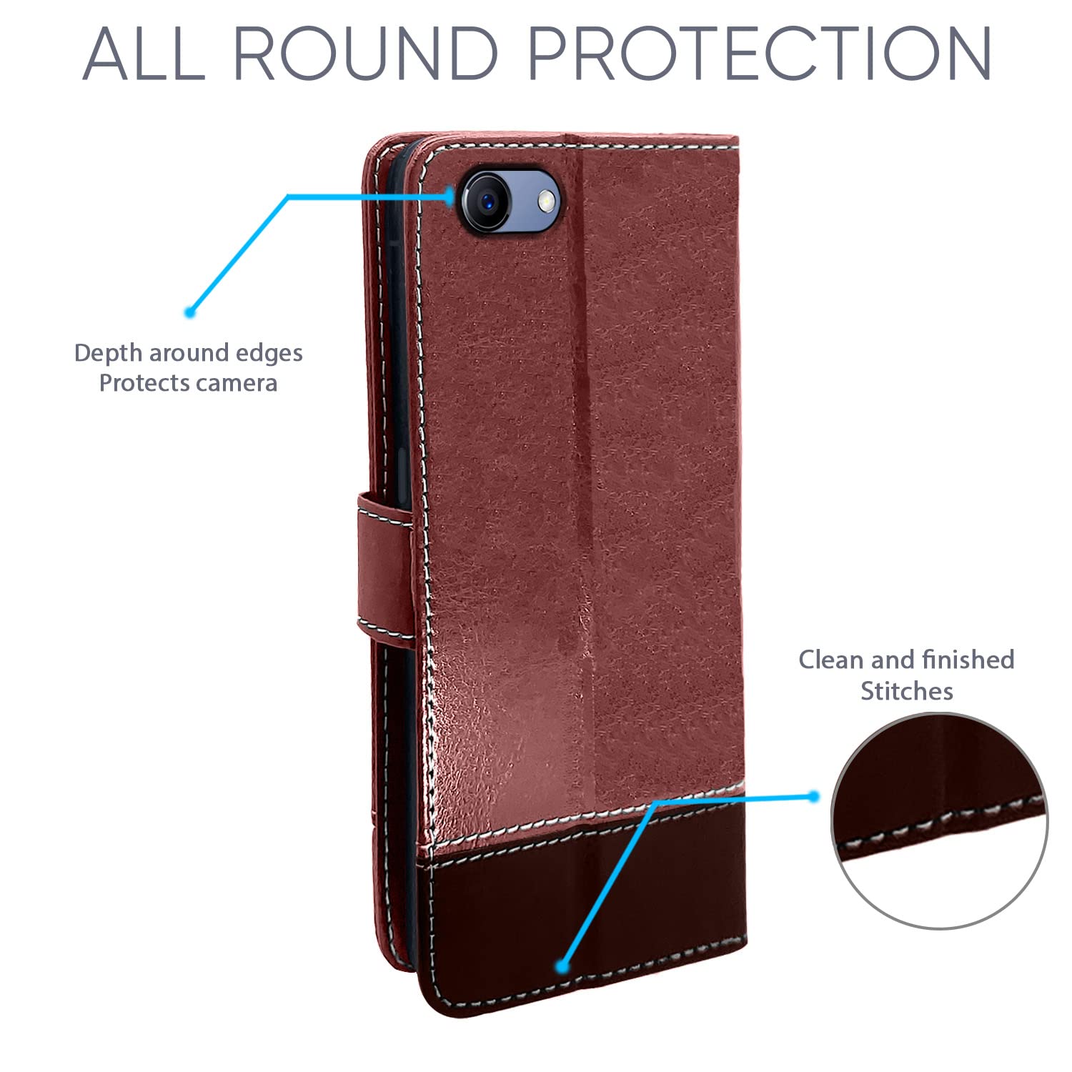 Pikkme brown & coffee flip case for Realme 1 – photo 4
