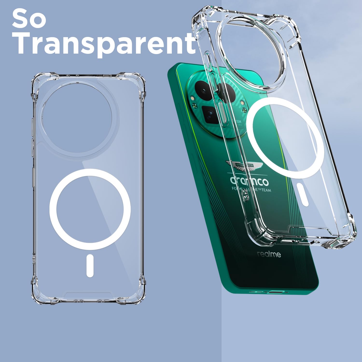 Realme GT 8 Pro 5G phone cover in transparent mag-safe by Pikkme – photo 2
