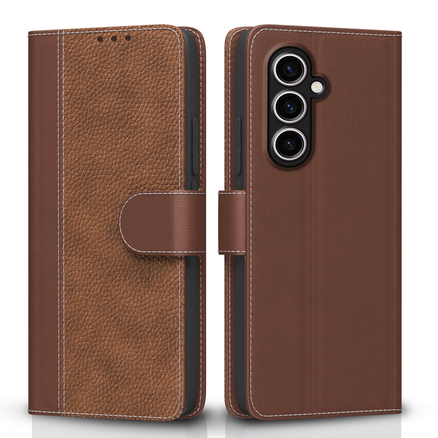 Pikkme tan Wallet flip case for Samsung S23 FE 5G