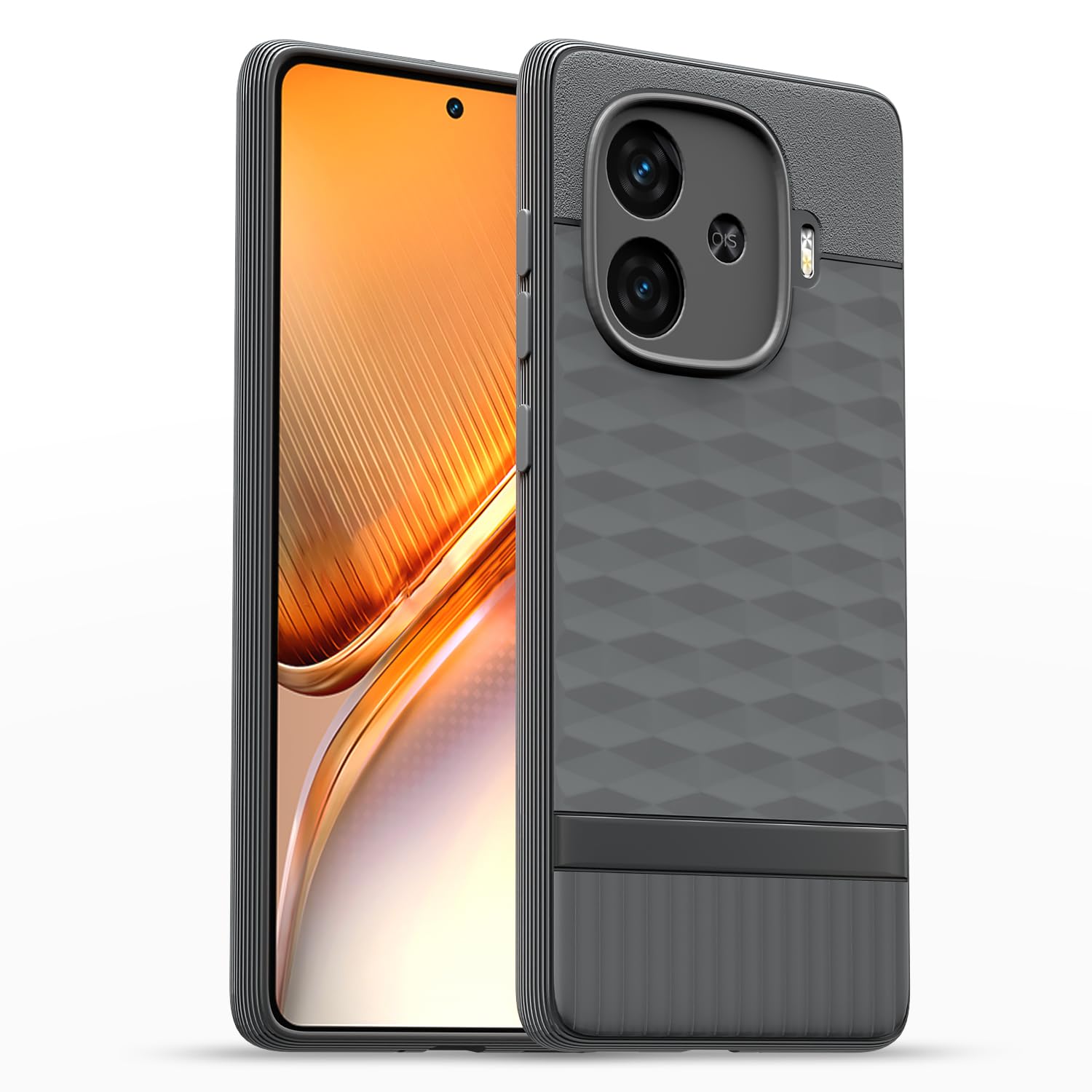 Pikkme iQOO Neo 10R 5G / iQOO Z9 Turbo 5G / Vivo Y200 GT 5G Shockproof Soft Flexible Gencase Back Cover (Grey)