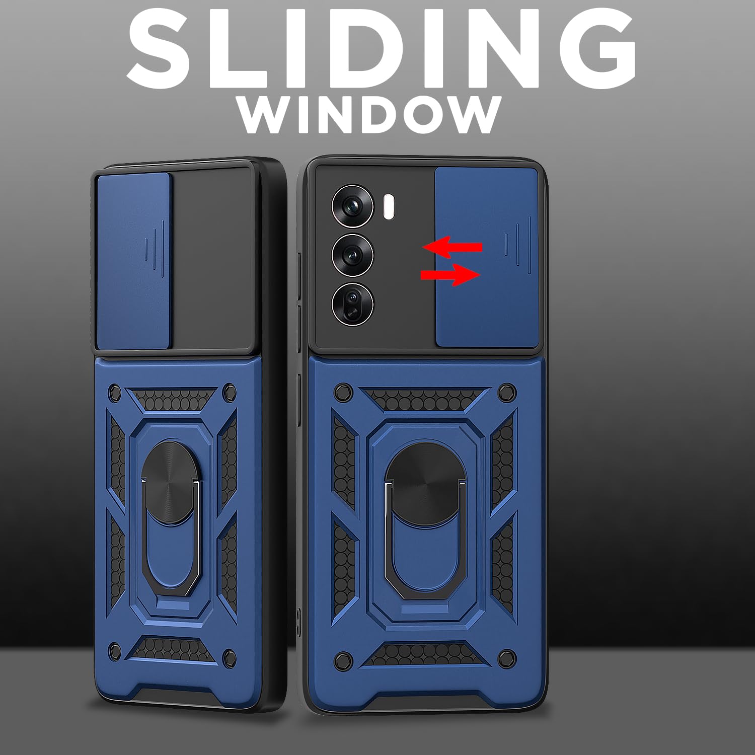 Pikkme blue D10 Camera Shield phone cover for Oppo Reno 12 5G – photo 2