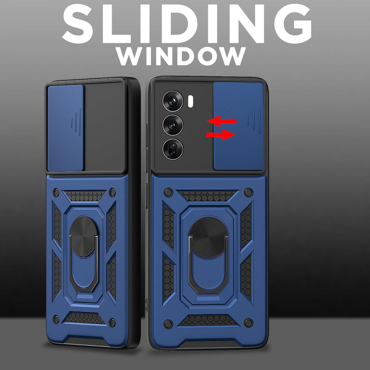 Pikkme blue D10 Camera Shield phone cover for Oppo Reno 12 5G – photo 2