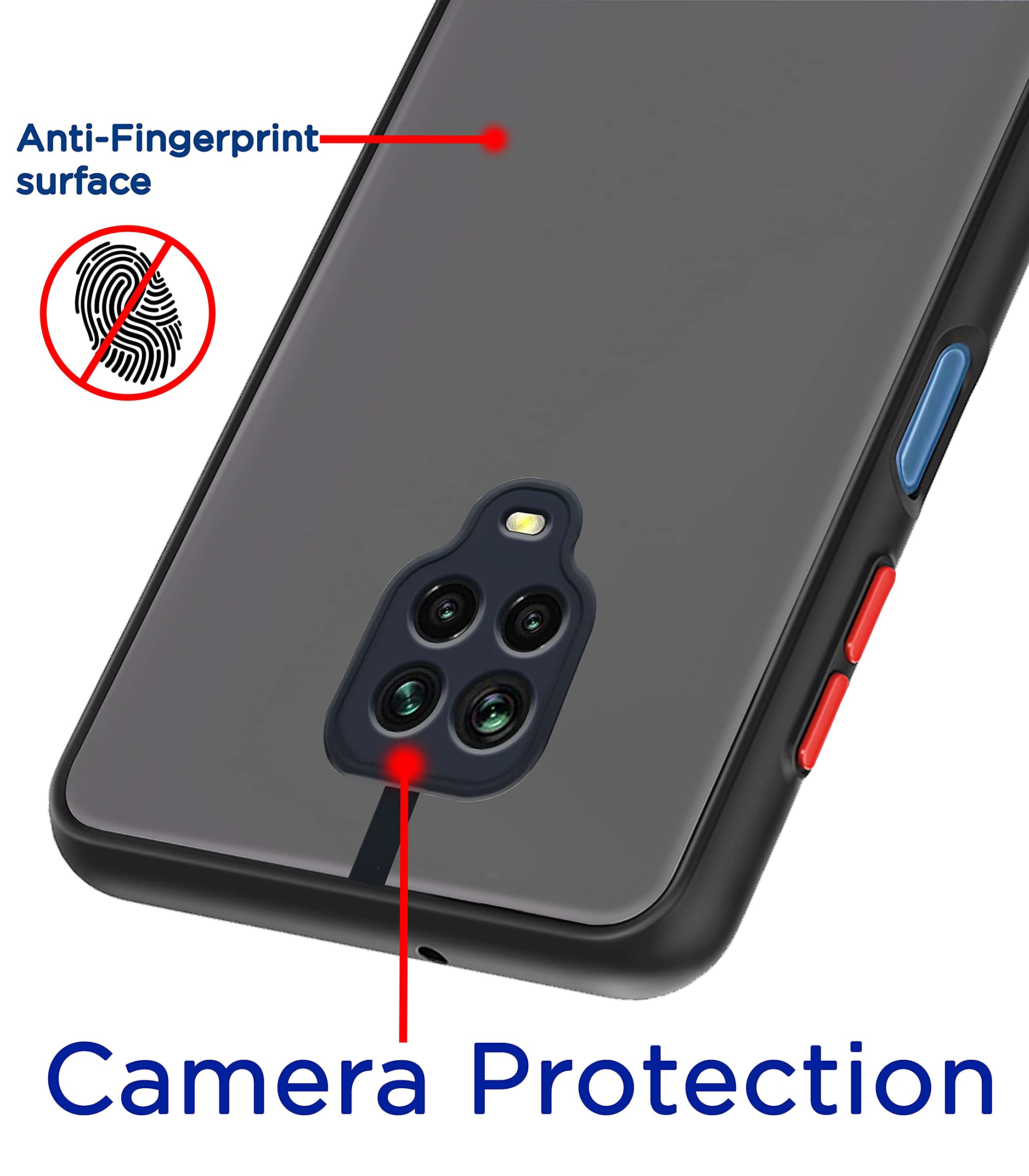 Pikkme Redmi Note 10 Lite/Note 9 Pro/Note 9 Pro Max Matte tpu, black mobile cover – photo 2