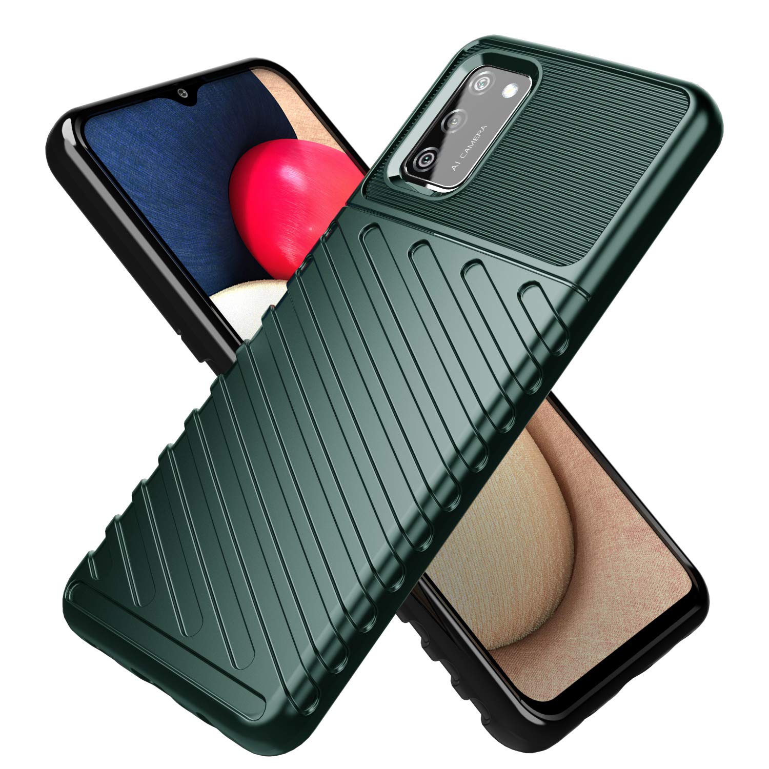 Pikkme green phone cover for Samsung M02s
