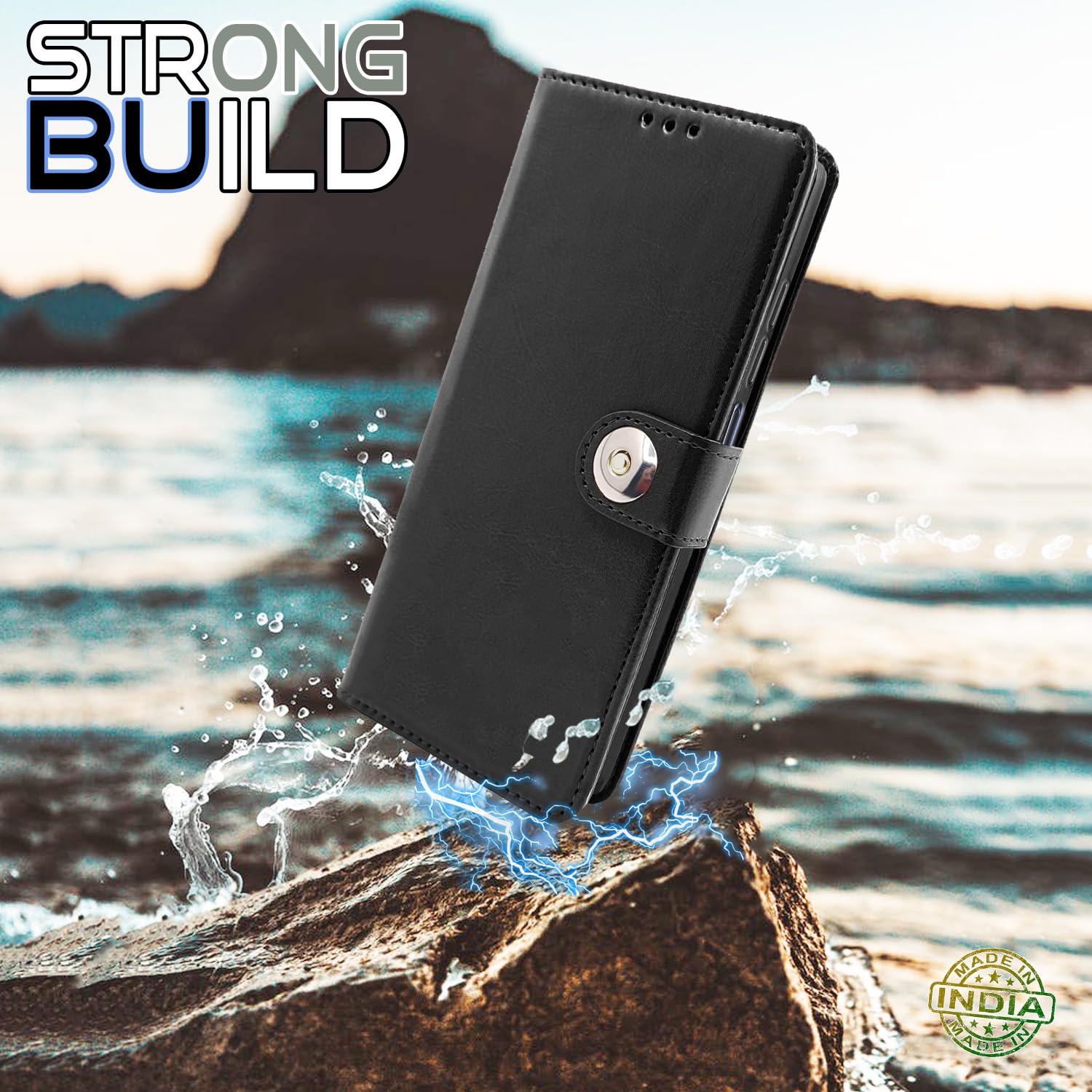Pikkme Tecno Pova 5/Pova 5 Pro 5G Button black wallet flip cover – photo 7