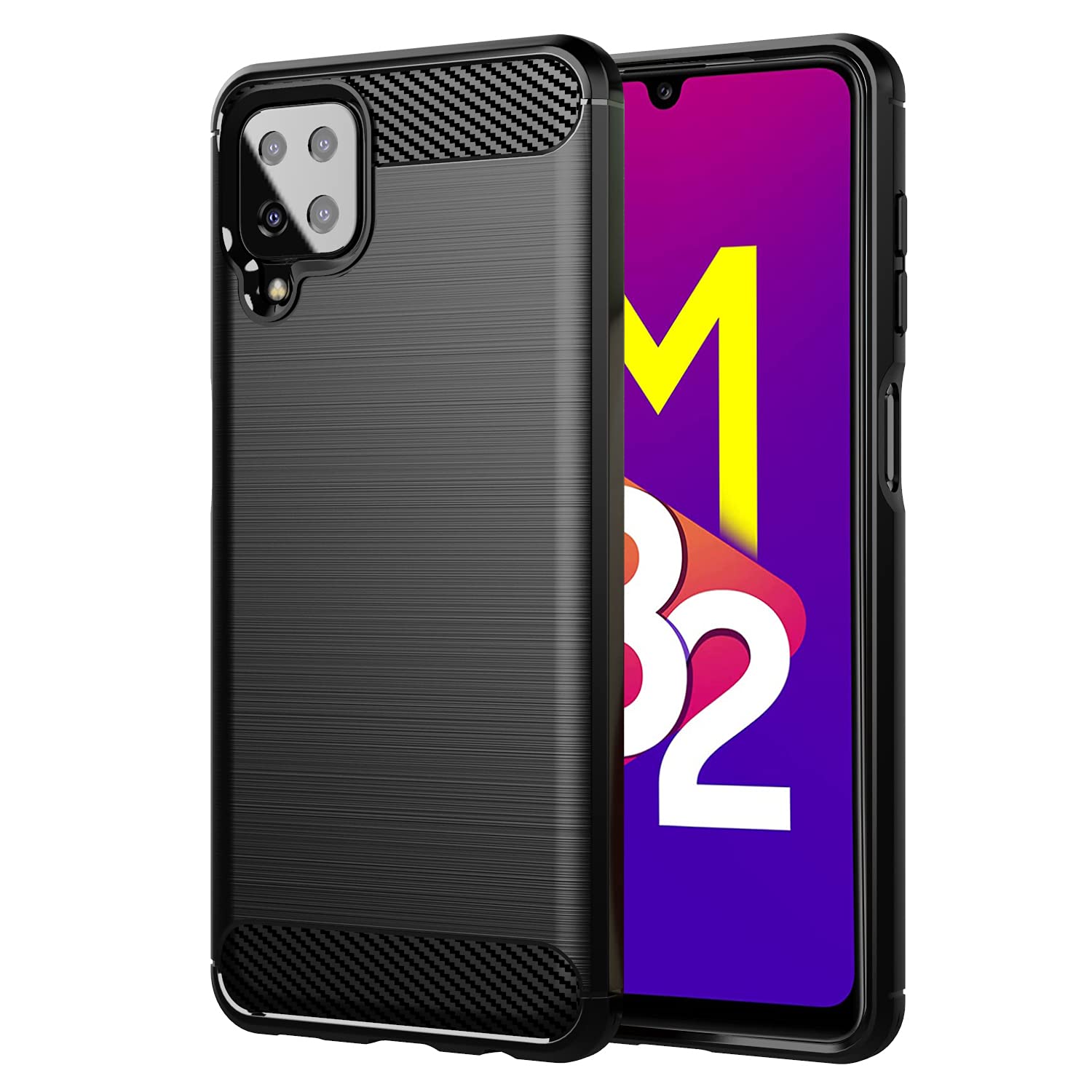 Pikkme Samsung M32 4G/M32 Prime Hybrid black back cover