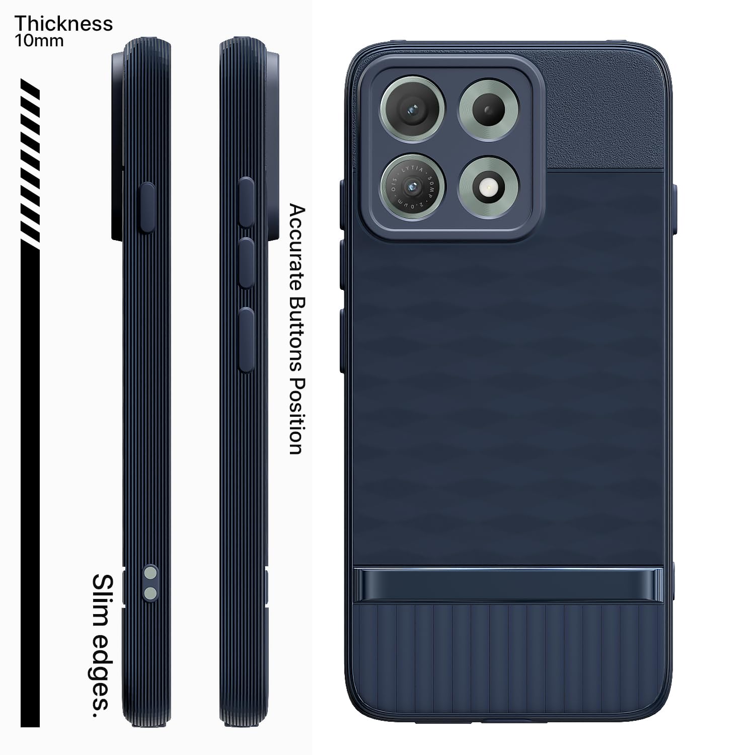 Moto Edge 70 Max 5G back cover in blue by Pikkme – photo 3