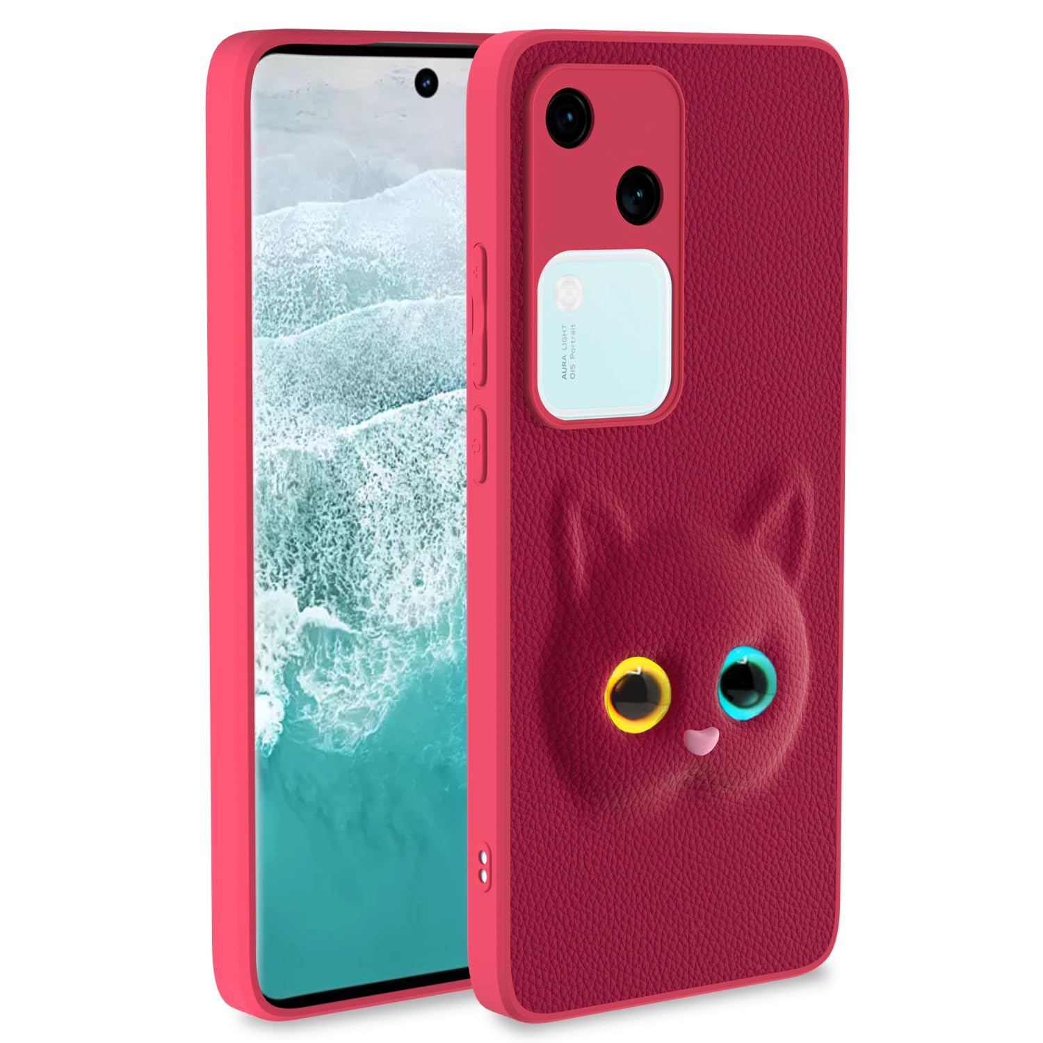 Vivo V30 / V30 Pro 5G Kitty Back Cover -Pink