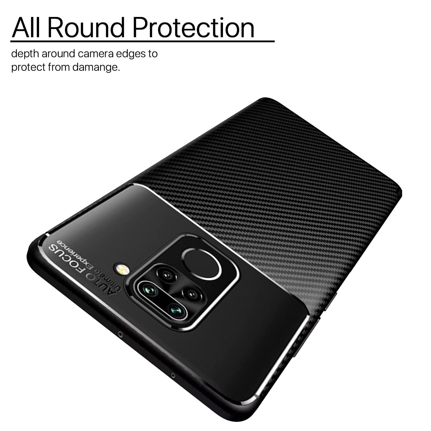 Pikkme black Carbon mobile cover for Redmi Note 9 – photo 2