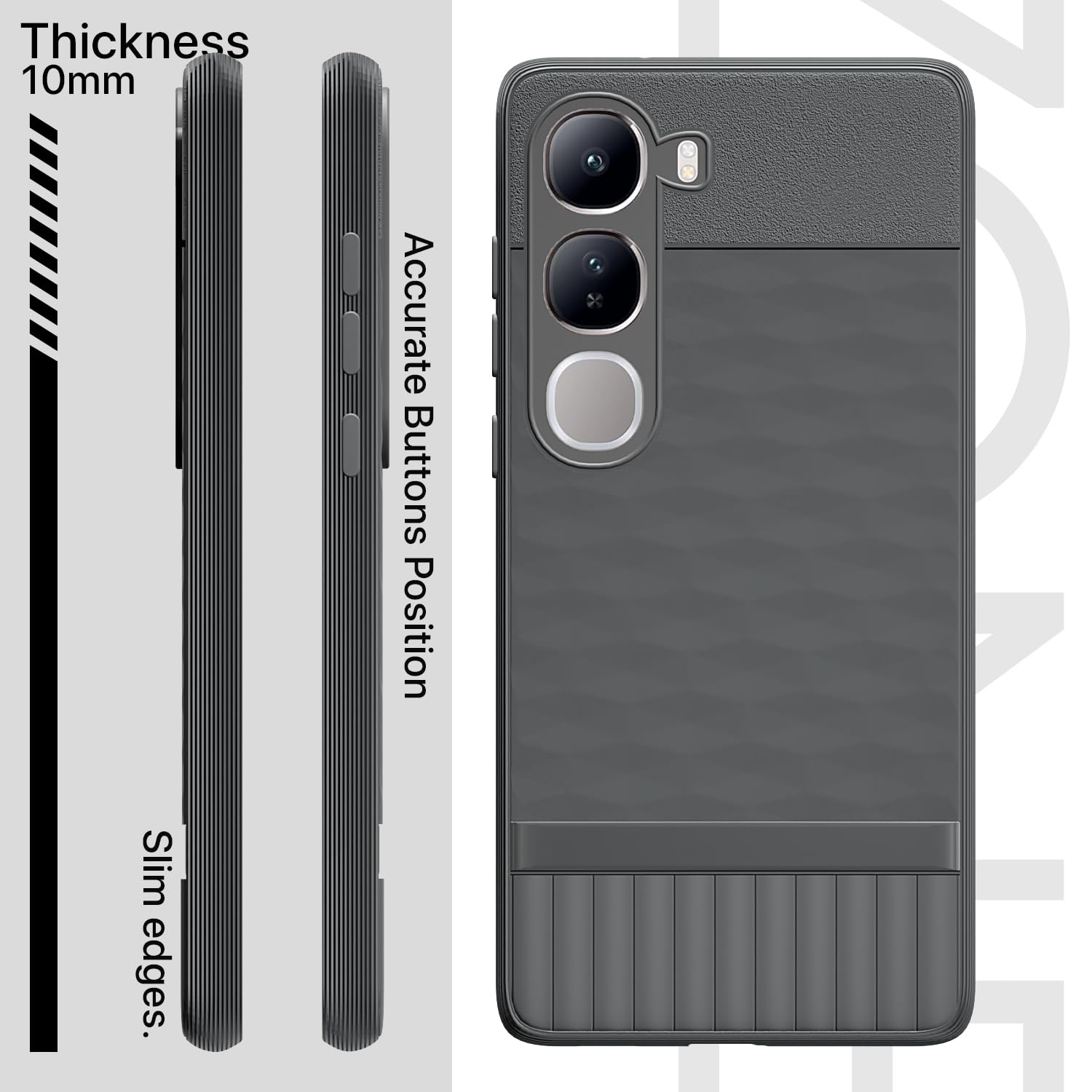 Pikkme Vivo Y300 5G Gencase Back Cover (Grey)