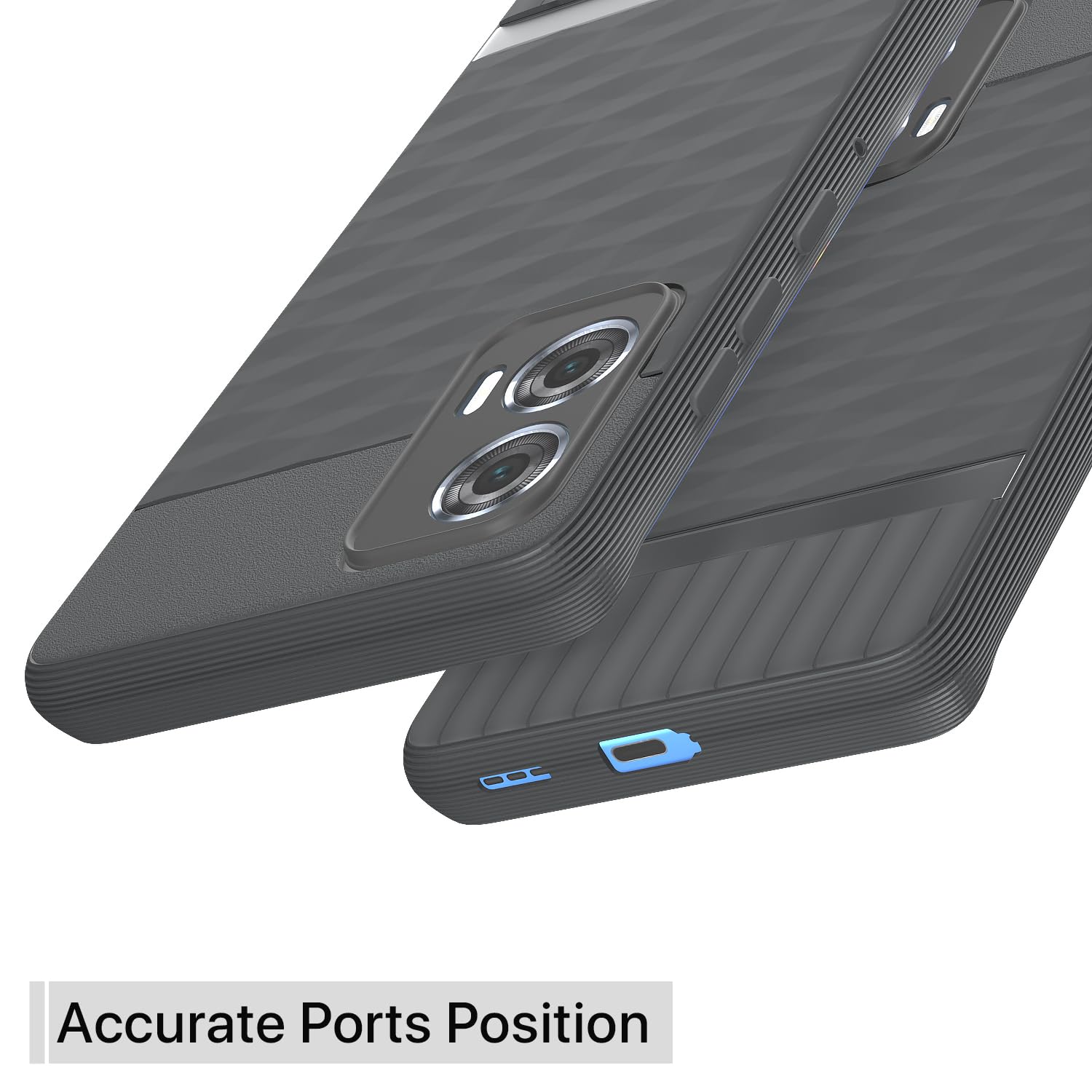 Pikkme Motorola Moto Edge 50 Fusion 5G Gencase Back Cover (Grey)