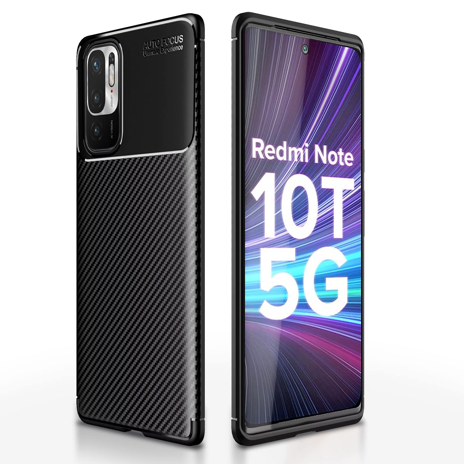 Redmi Note 10T/Poco M3 Pro 5G Carbon phone cover in black by Pikkme