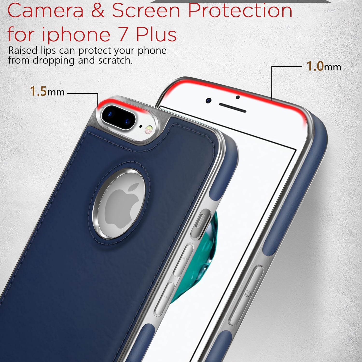 iPhone 7 Plus/8 Plus mobile back cover in chrome blue by Pikkme – photo 4