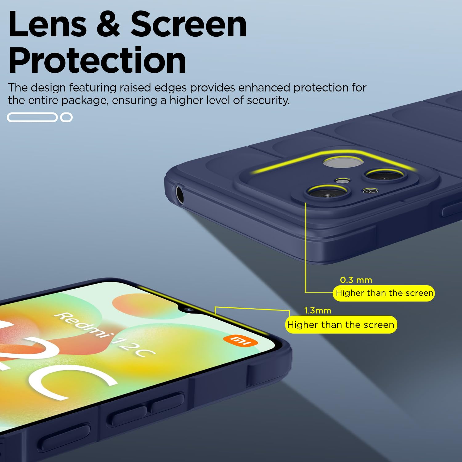 Blue back cover for Redmi 12C/Poco C55 – Pikkme – photo 3