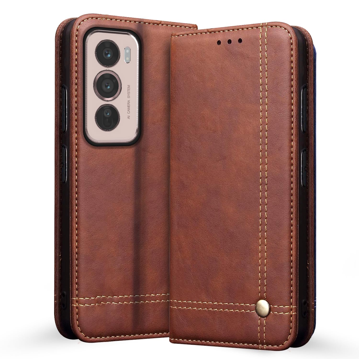 Brown mobile flip cover for Oppo Reno 12 5G – Pikkme