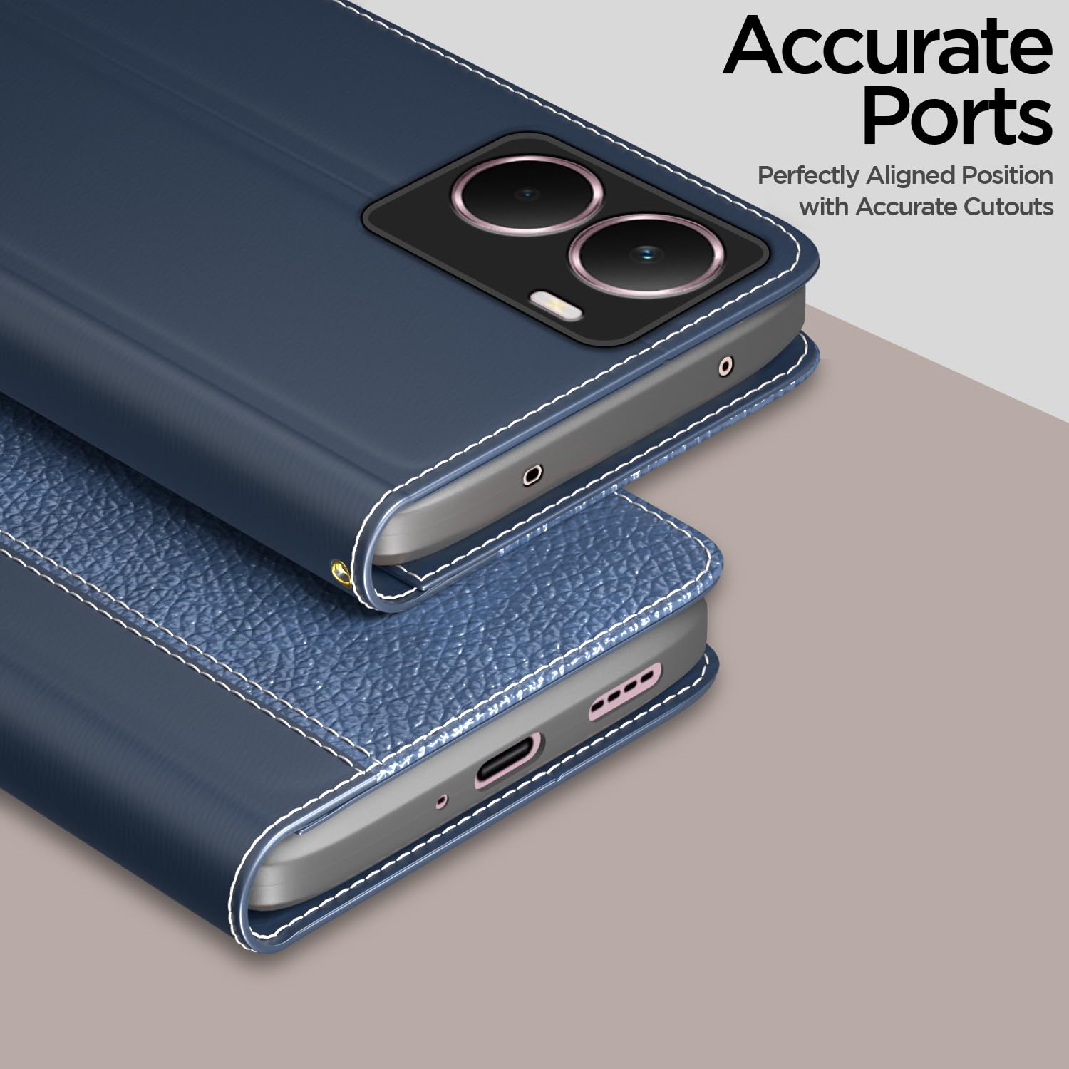 Pikkme Realme P3 5G Contrast Flip Cover (Blue)
