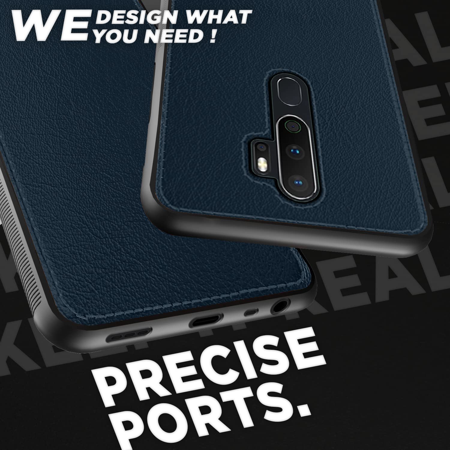 Pikkme Oppo A5 2020 / A9 2020 Leatherback Back Case | Blue