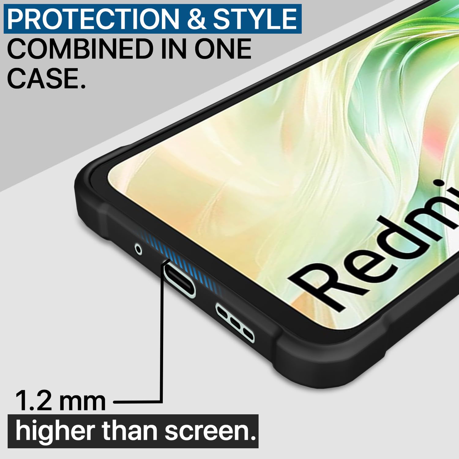 Black mobile back cover for Redmi 13C 5G – Pikkme – photo 5