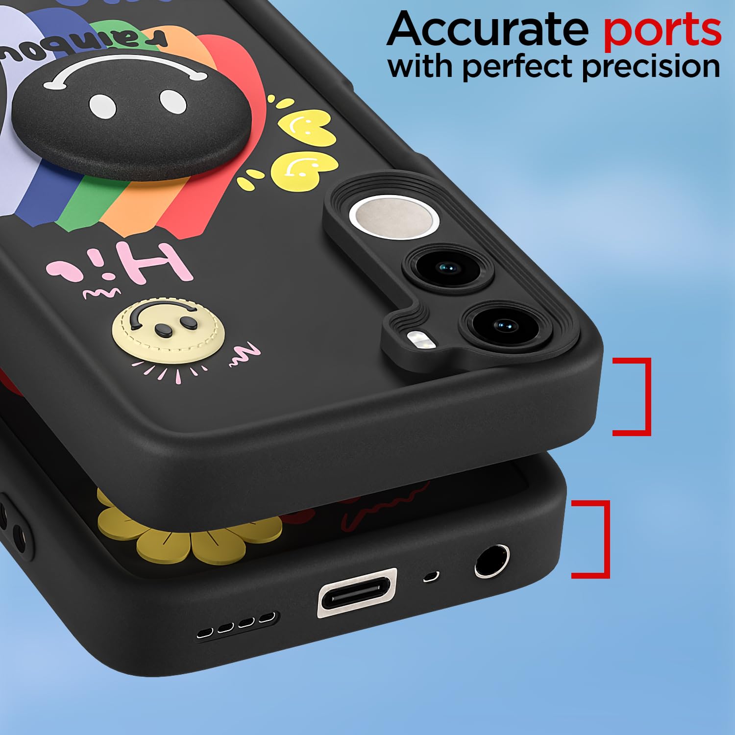 Poco M7 Plus 5G back cover in black by Pikkme – photo 4