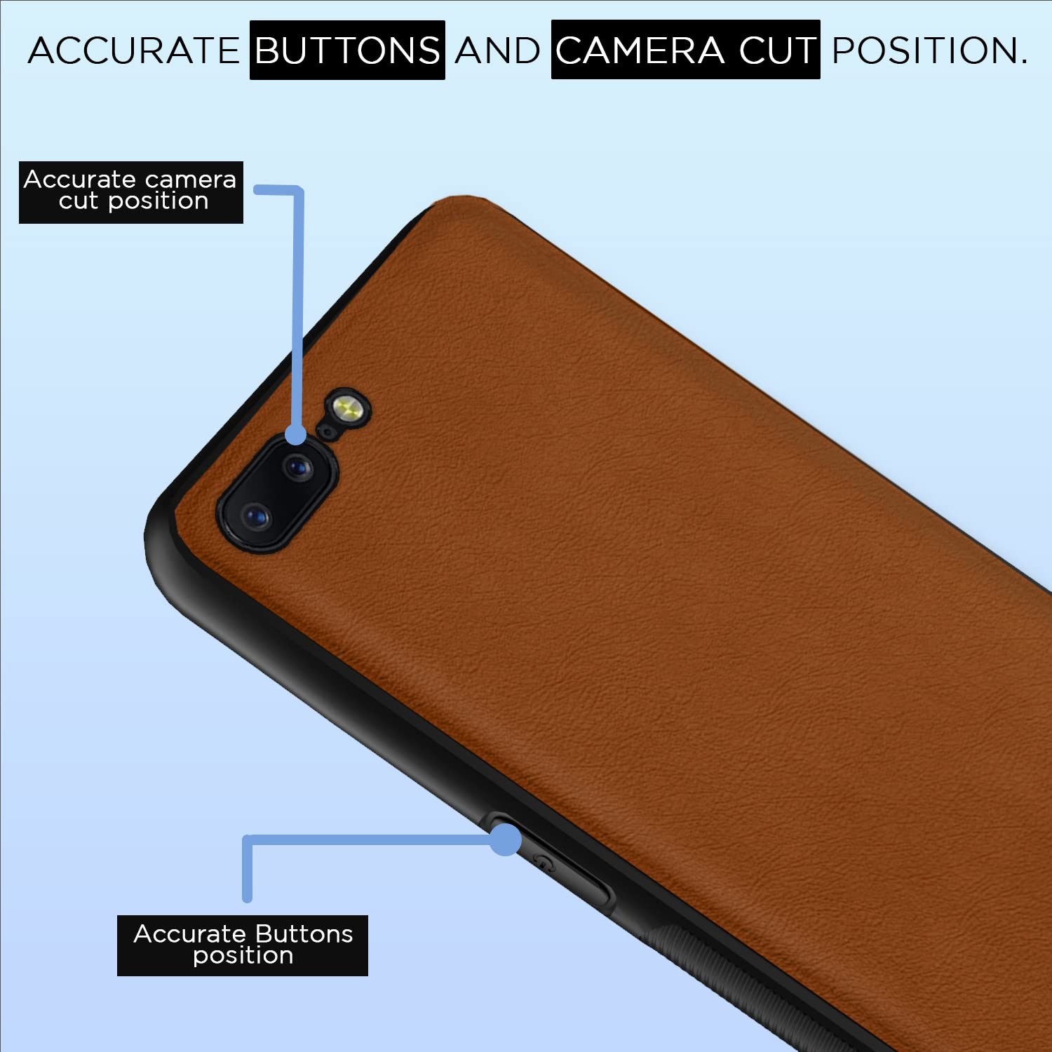 OnePlus 5 Leather mobile back cover in camel by Pikkme – photo 6