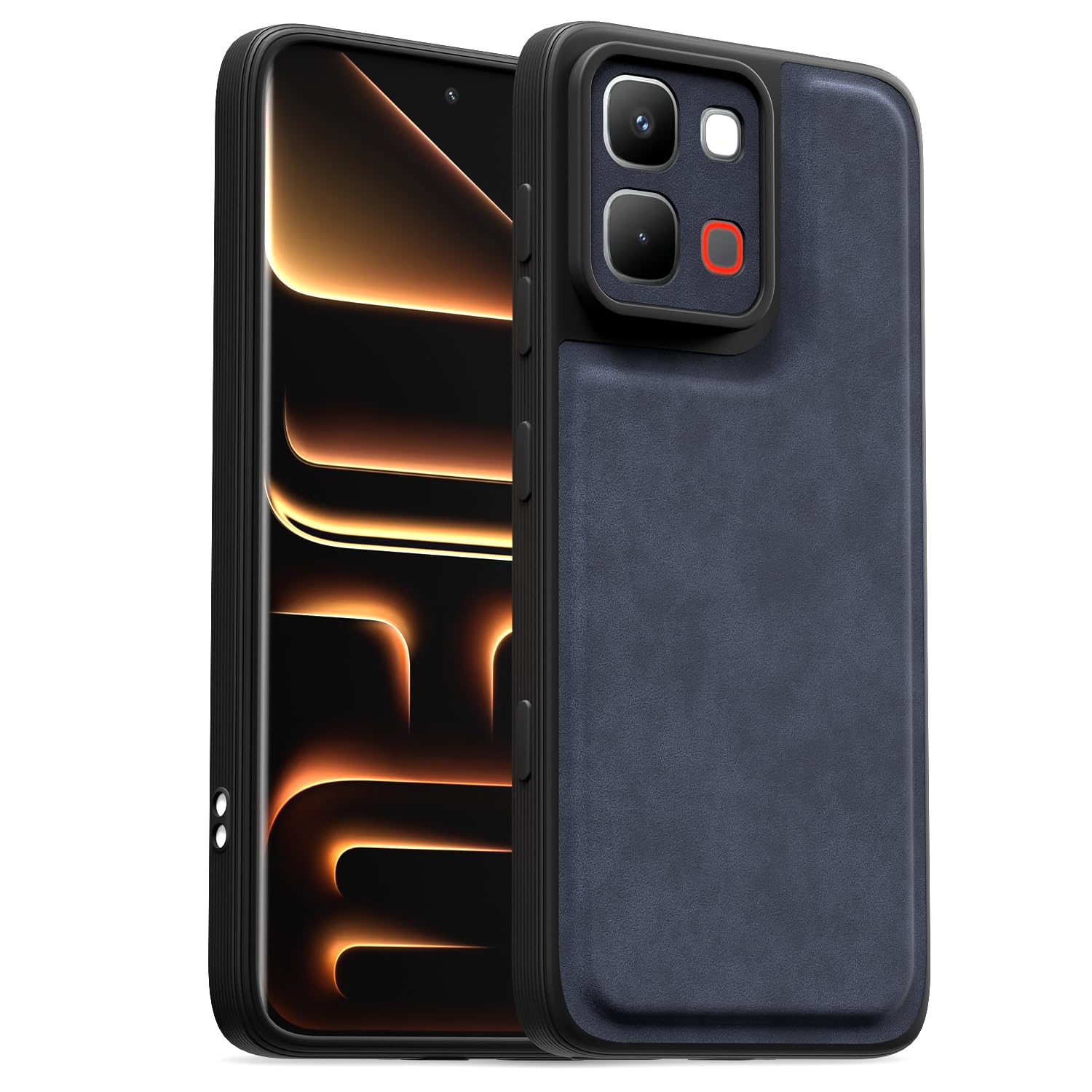 Blue Leather mobile back cover for Infinix Note Edge 5G – Pikkme