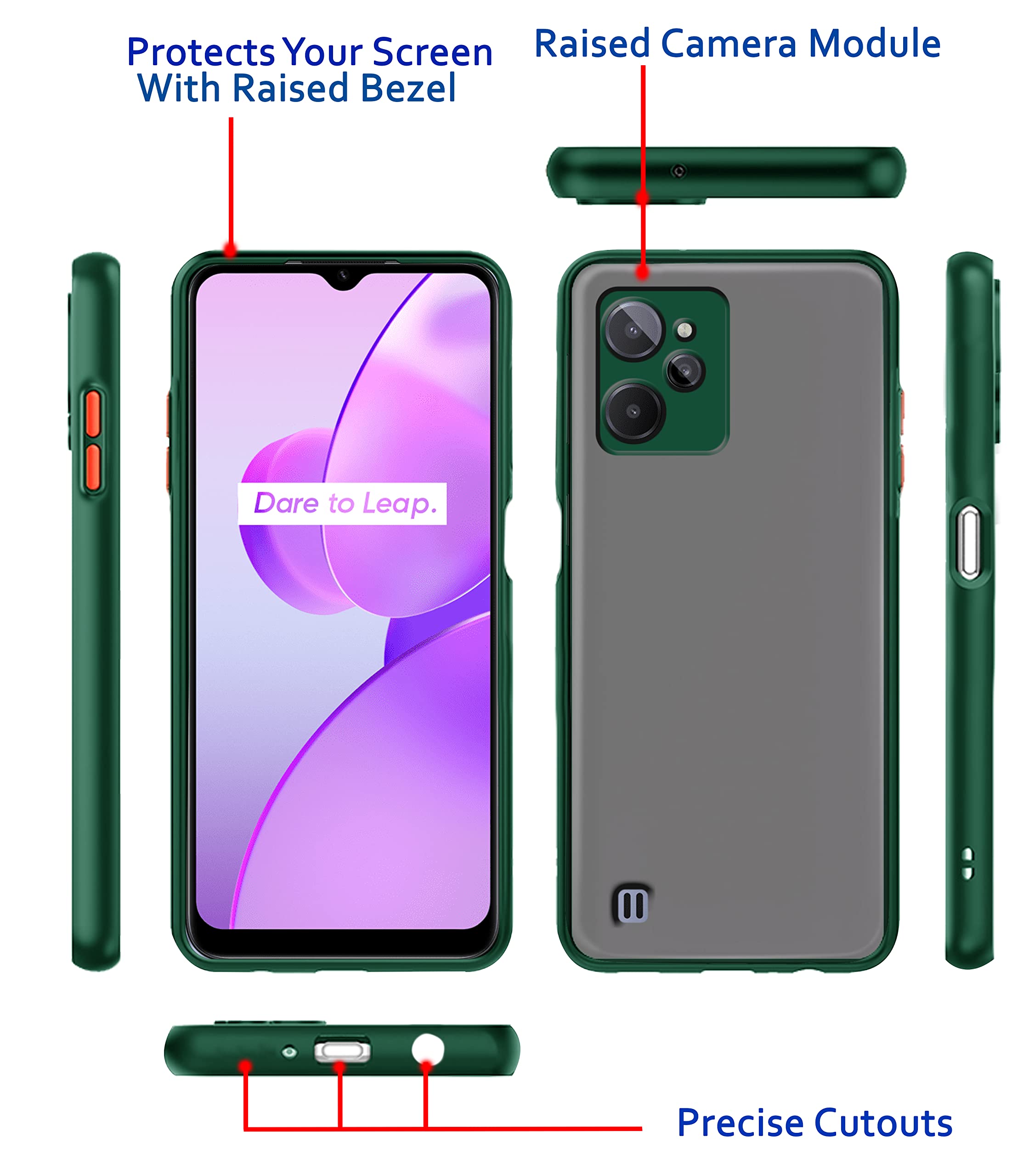 Pikkme green Hybrid mobile cover for Realme C31 – photo 2