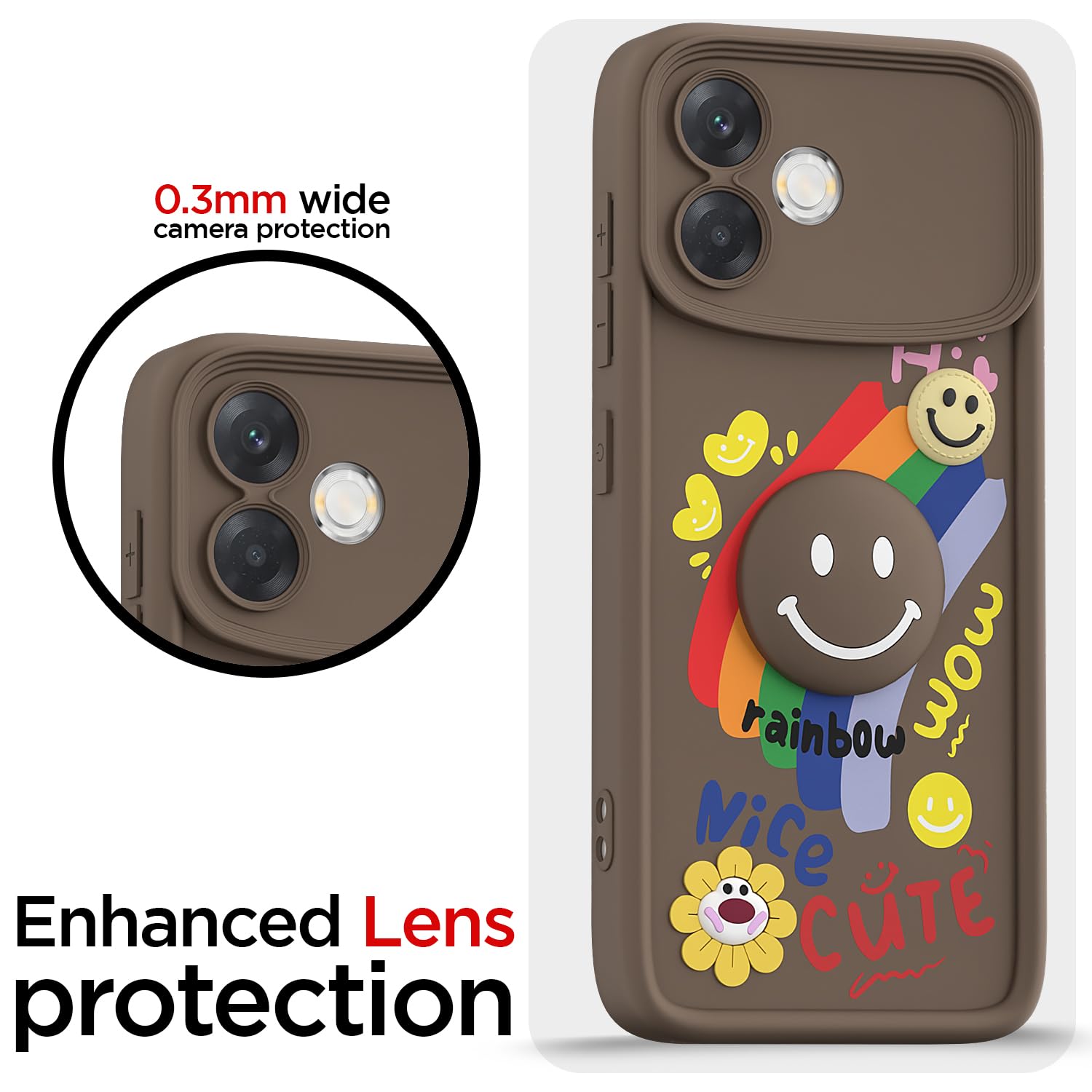 Oppo F33 Pro 5G mobile cover in brown by Pikkme – photo 5