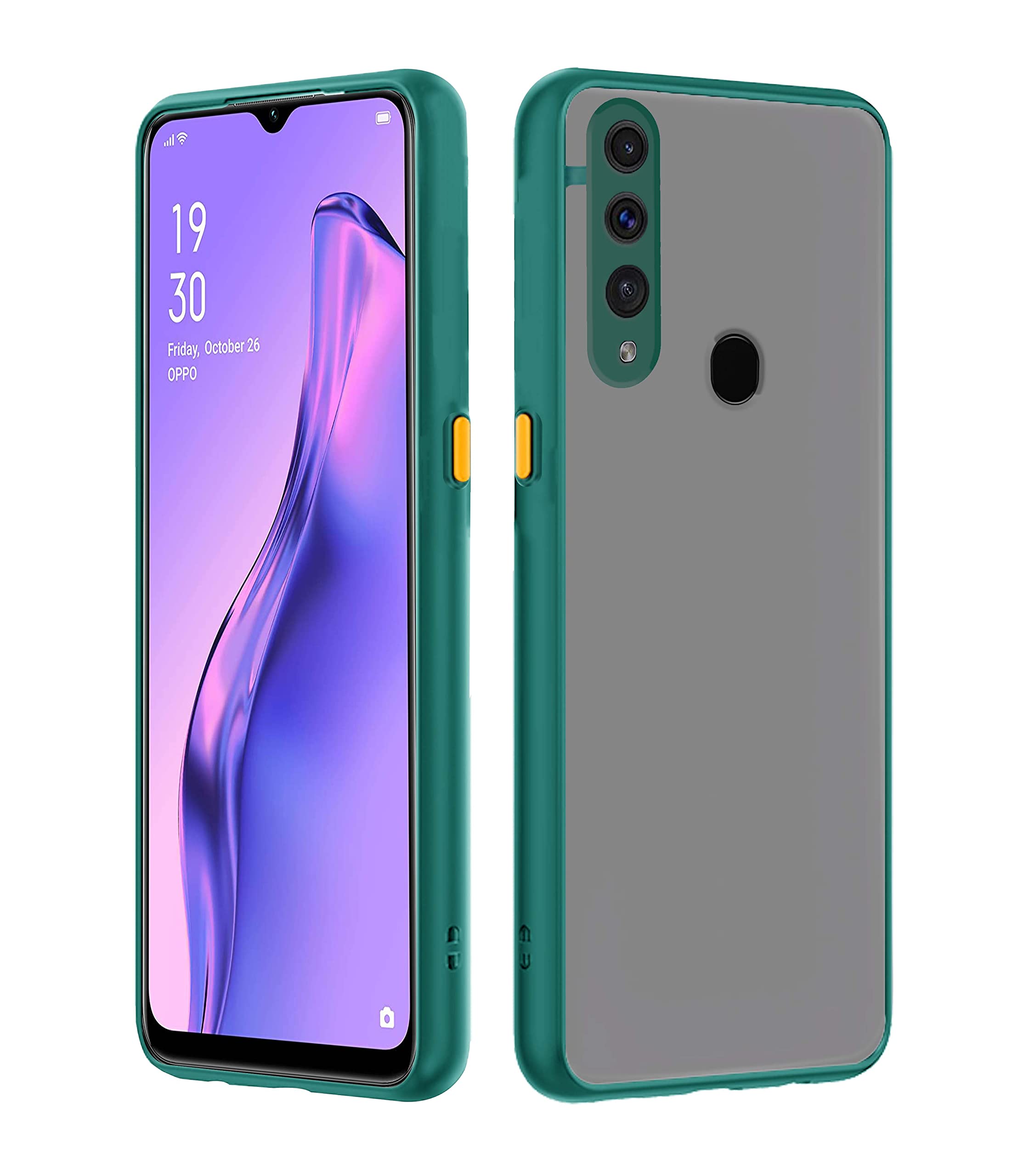 Oppo A31 Matte mobile cover in green by Pikkme