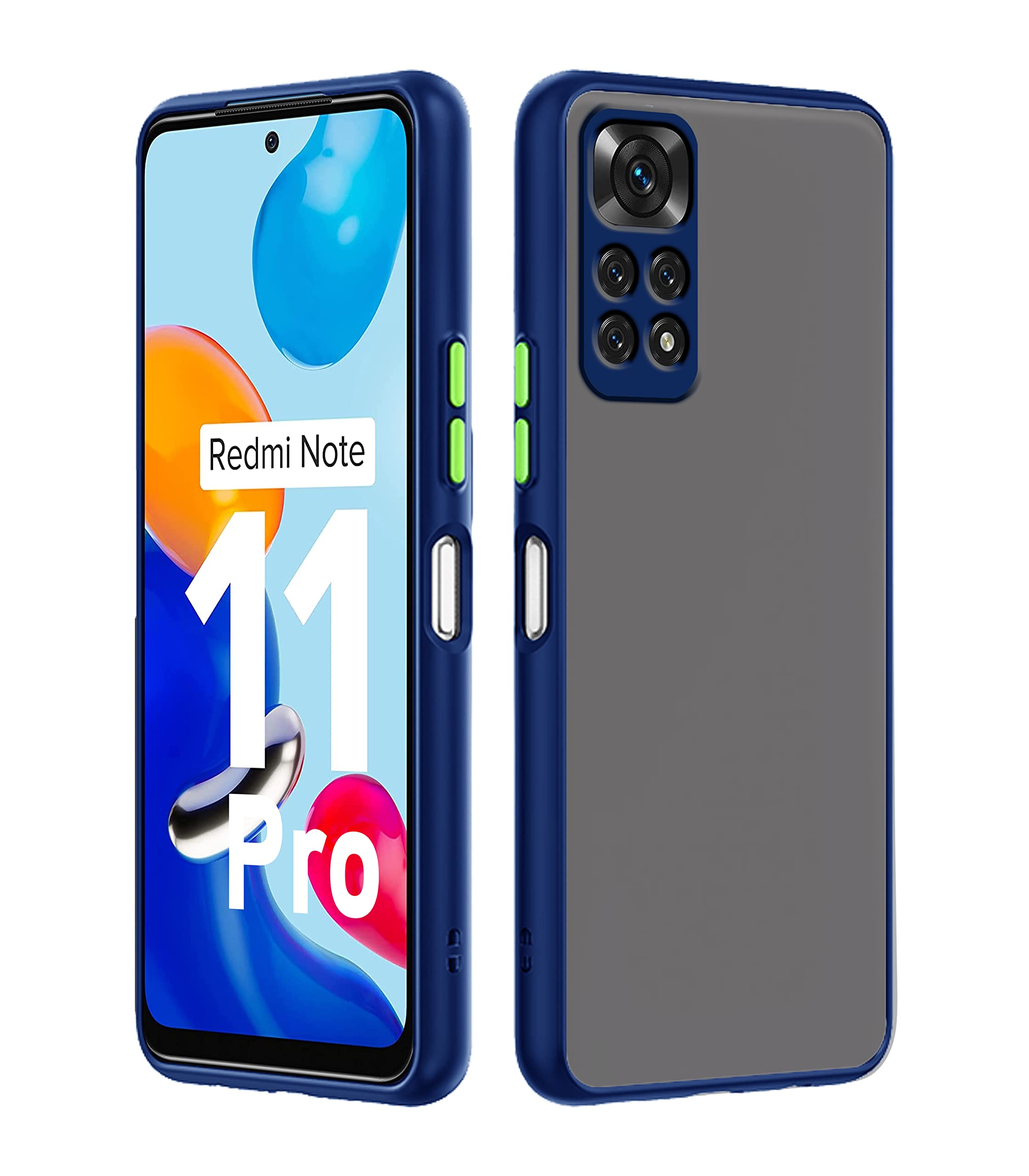 Pikkme blue Hybrid mobile back cover for Redmi Note 11 Pro/Pro Plus 5G