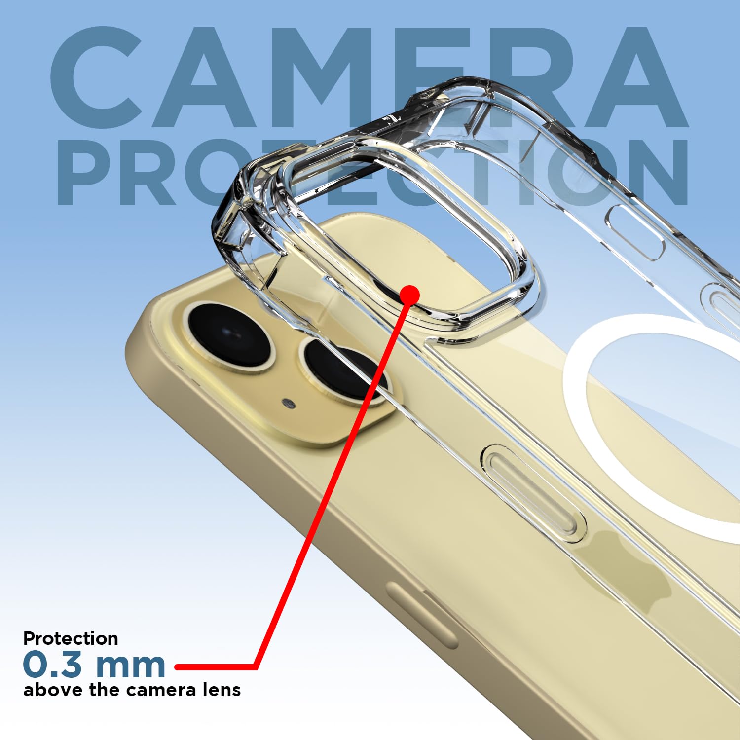 Transparent mag-safe MagSafe phone cover for iPhone 15 Plus – Pikkme – photo 5