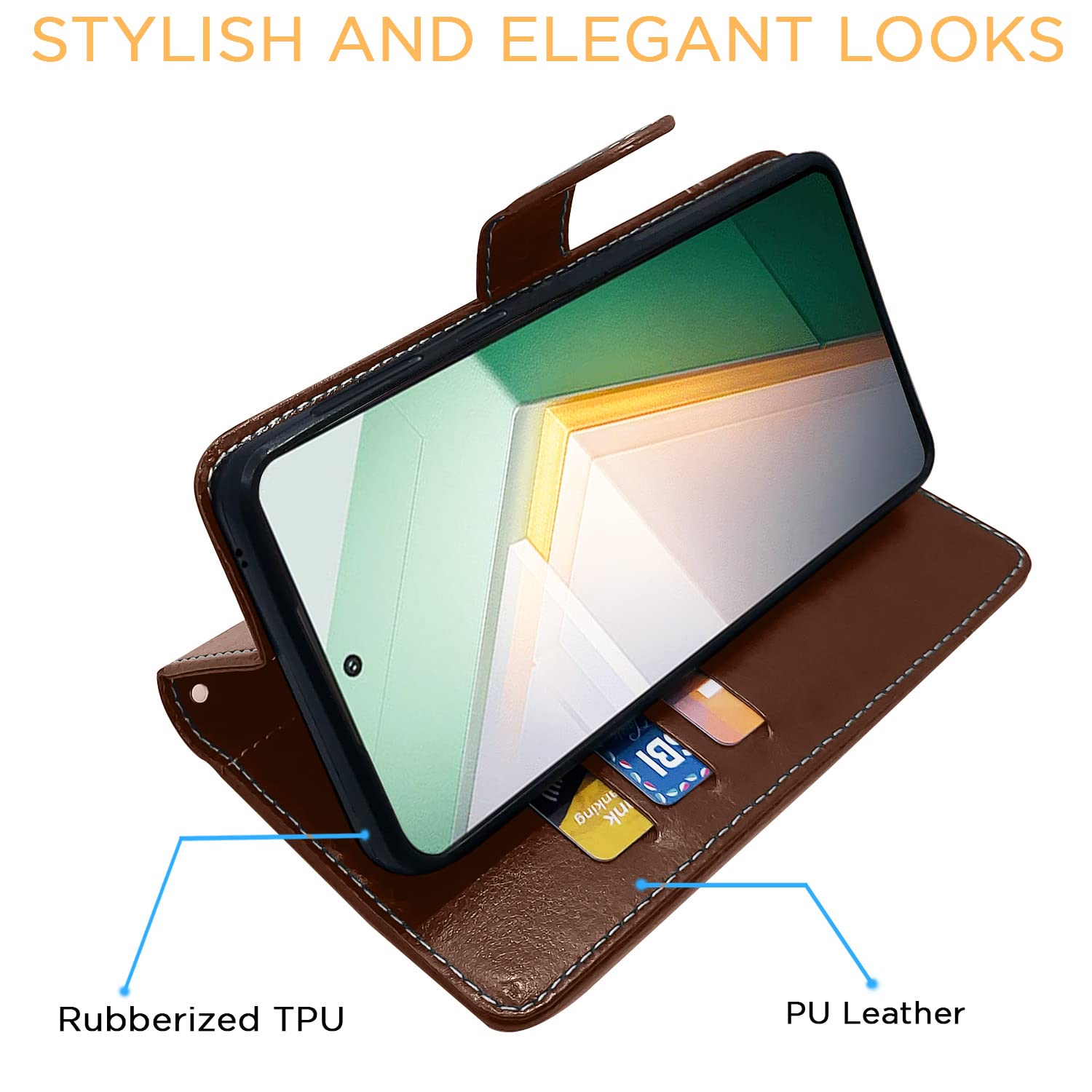 Pikkme iQOO 11 5G Magnetic brown & coffee wallet flip cover – photo 5