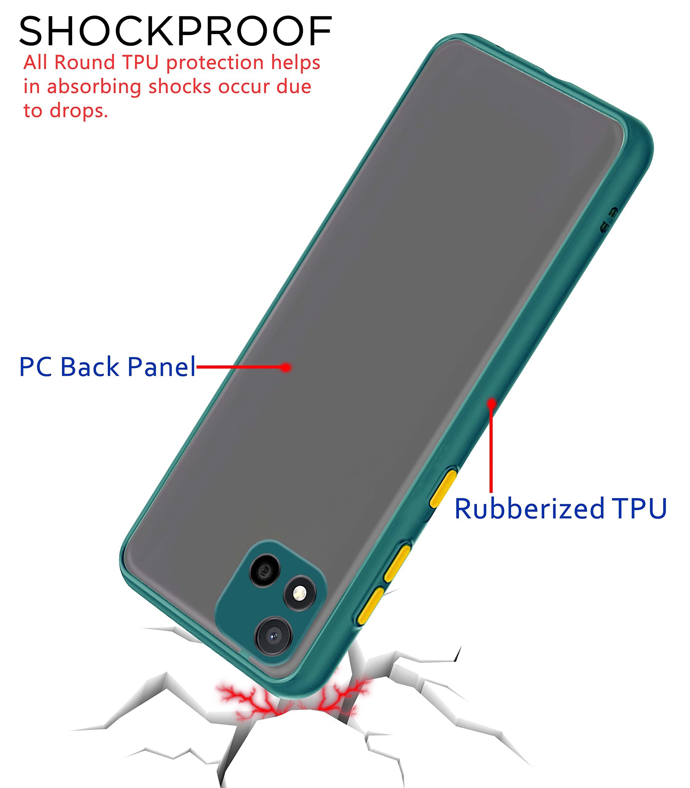 Green Hybrid mobile back cover for Realme C11 (2021) – Pikkme – photo 4