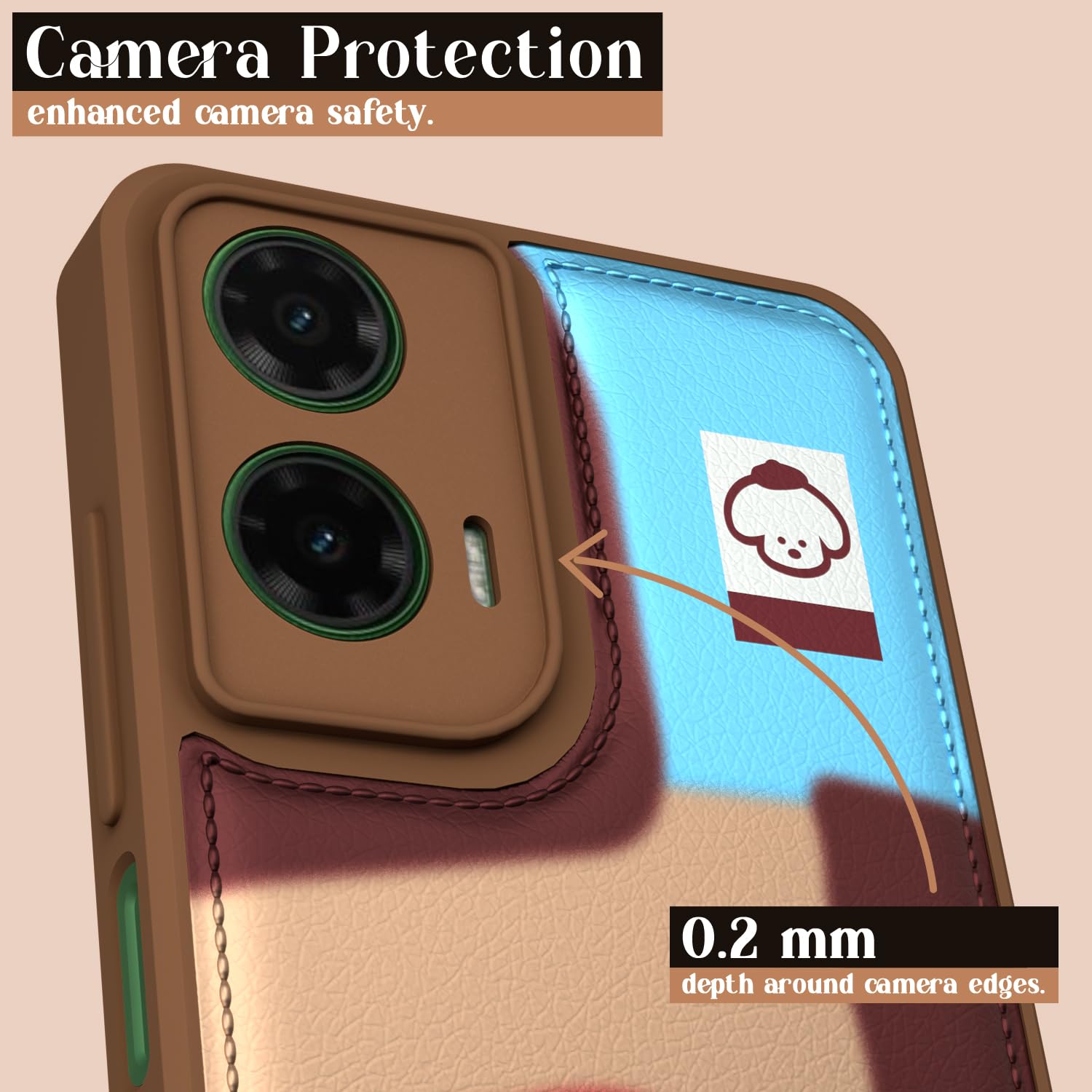 Pikkme Moto G35 Cute Girlish Dog Series Back Cover (Design3)