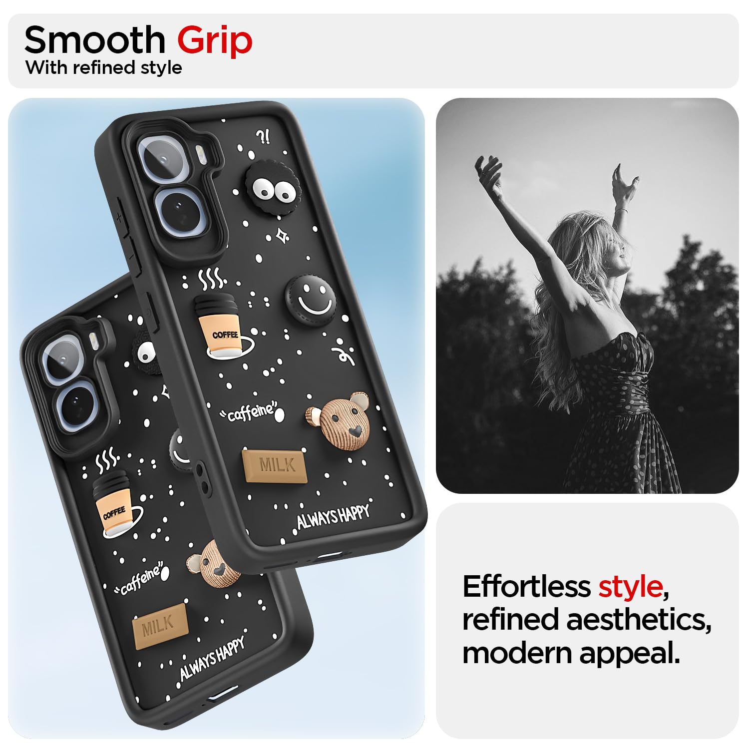 Pikkme Vivo T5 Pro 5G/3D Silicone black back cover – photo 2