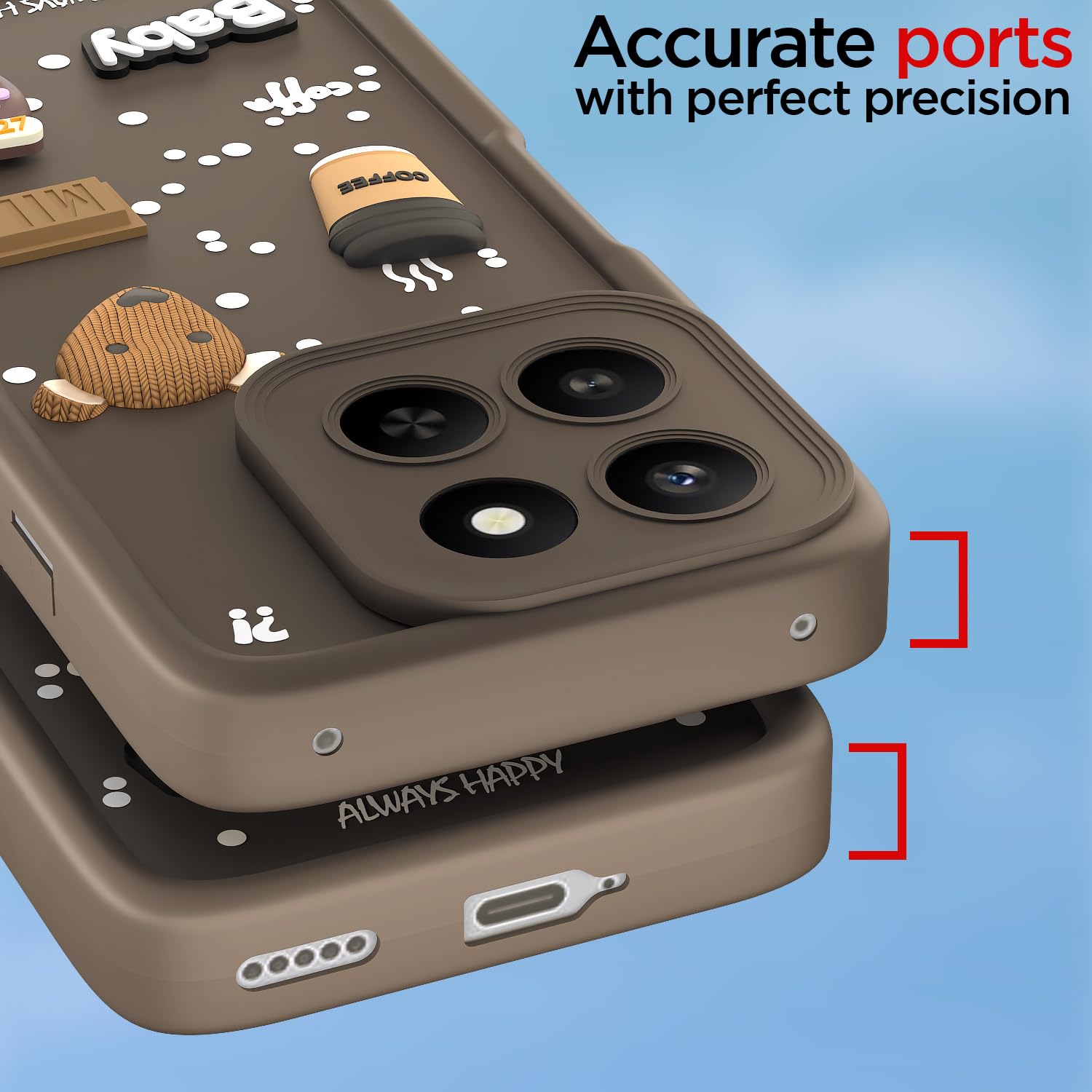 Brown mobile back cover for Honor X7d 5G/3D – Pikkme – photo 4