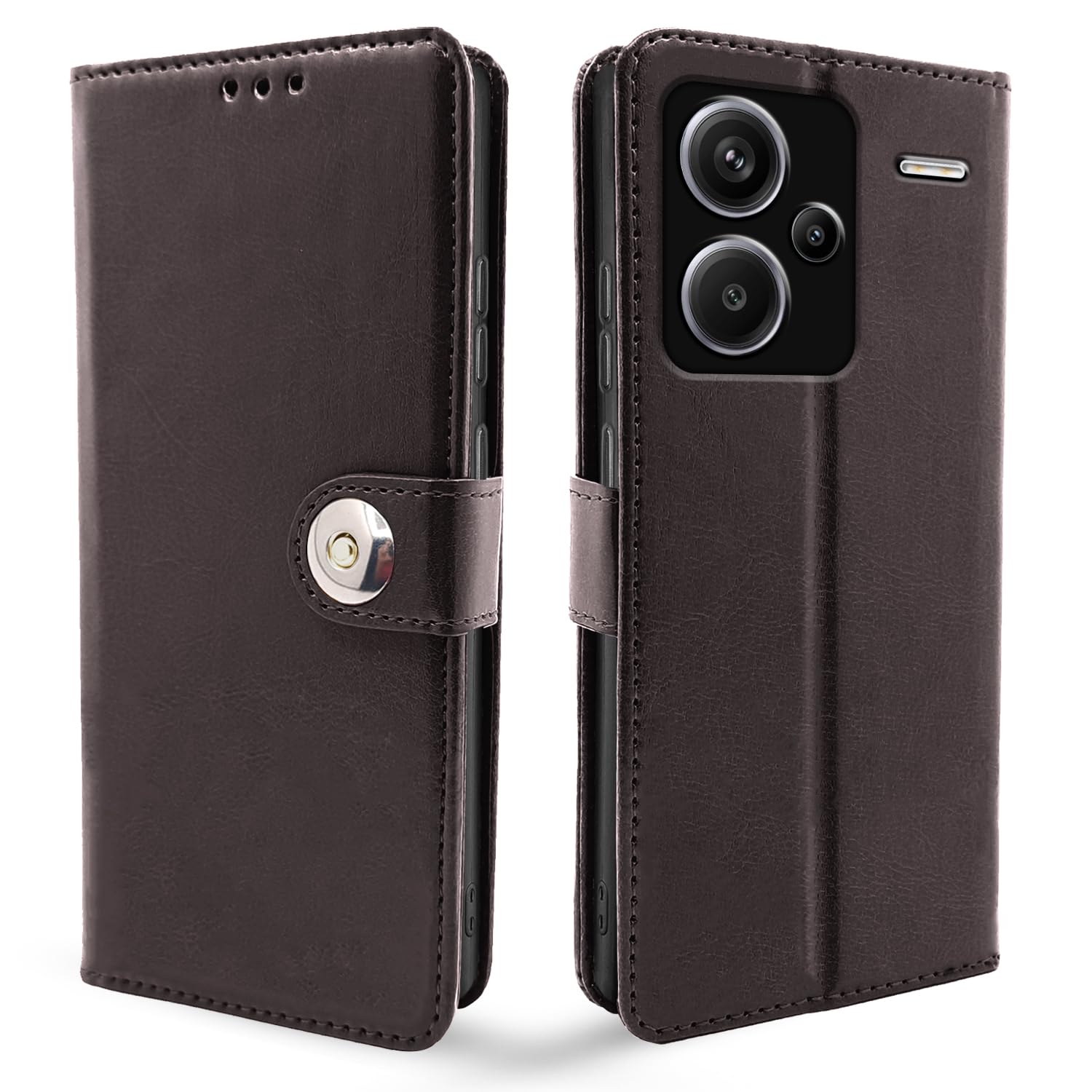 Pikkme coffee Button flip cover for Redmi Note 13 Pro Plus 5G