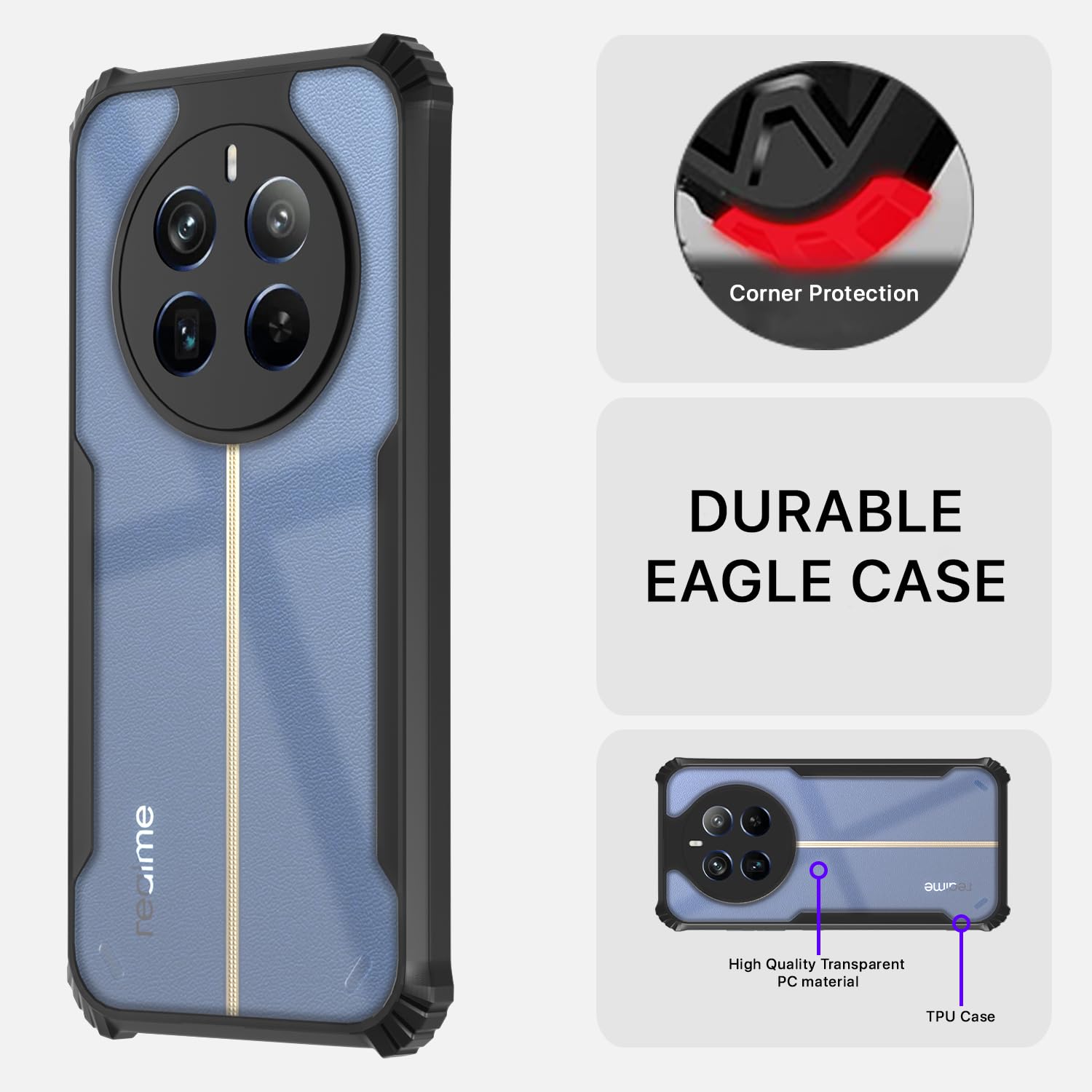 Realme 12 Pro/12 Pro Plus 5G back cover in black by Pikkme – photo 5