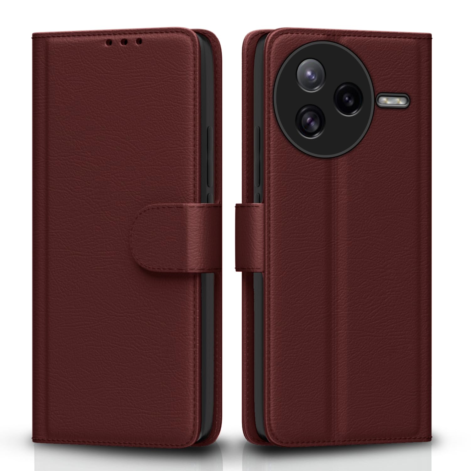 Poco F7 Ultra 5G Vintage Flip Cover - Brown