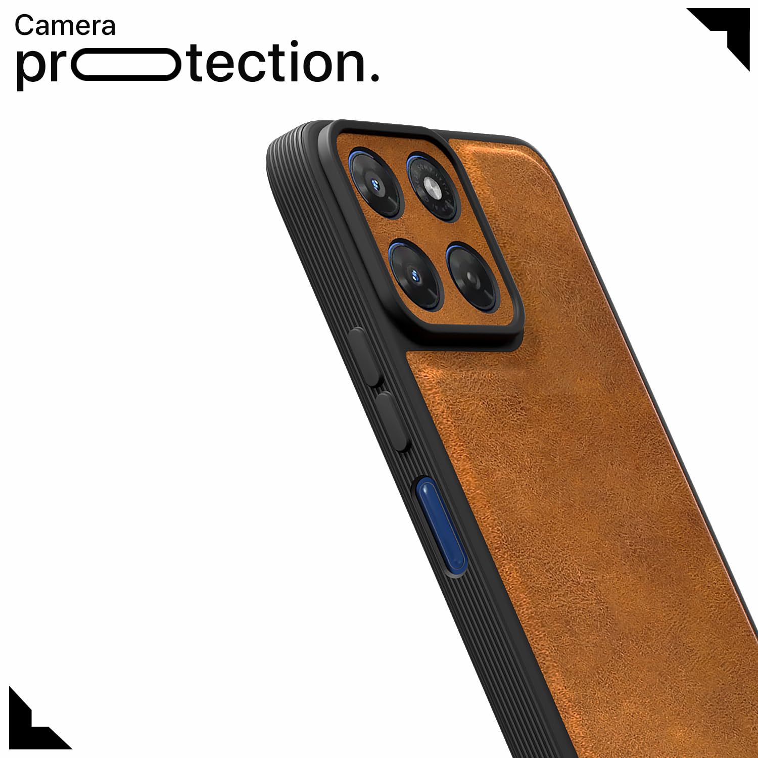 Pikkme brown Leather mobile back cover for Moto G37 5G – photo 5