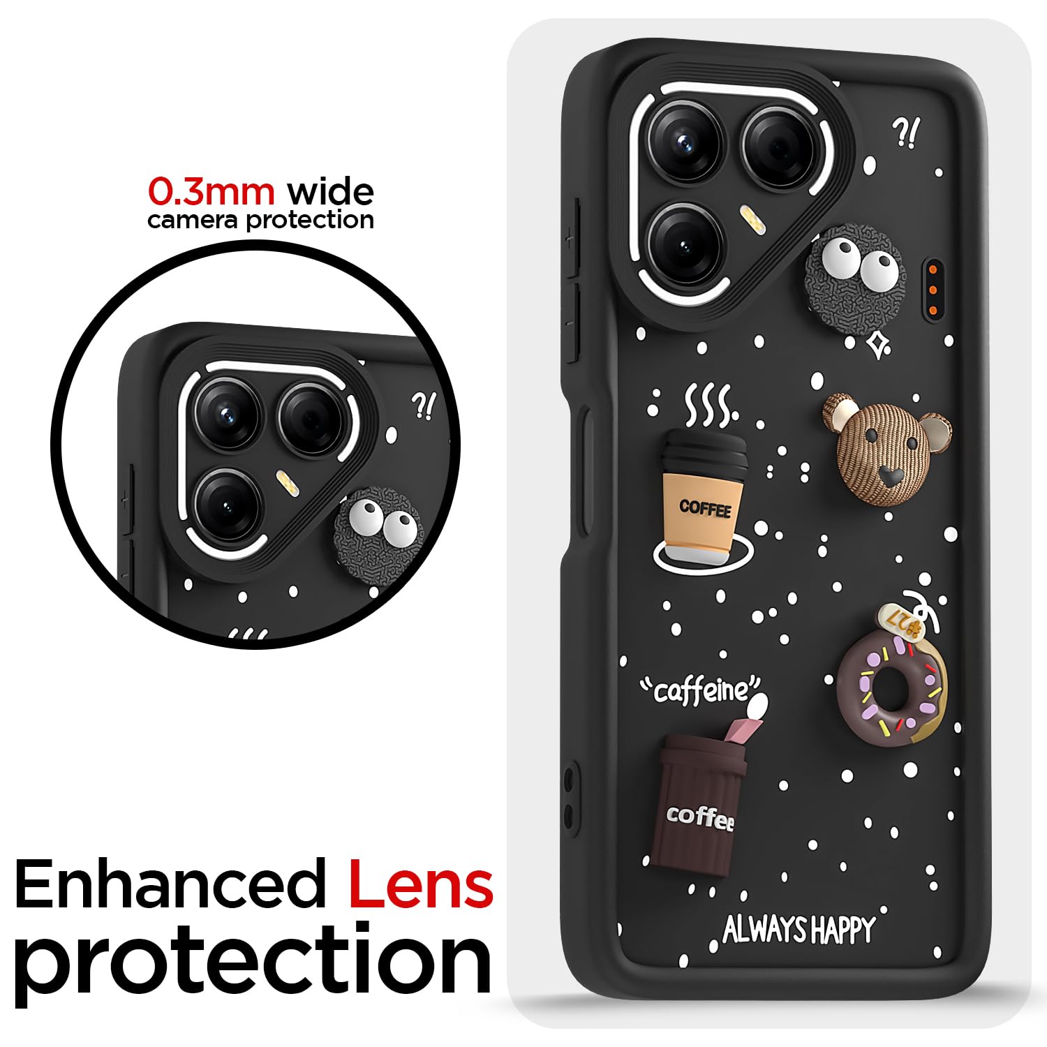 Pikkme black mobile cover for Tecno Pova 7 5G/3D – photo 5