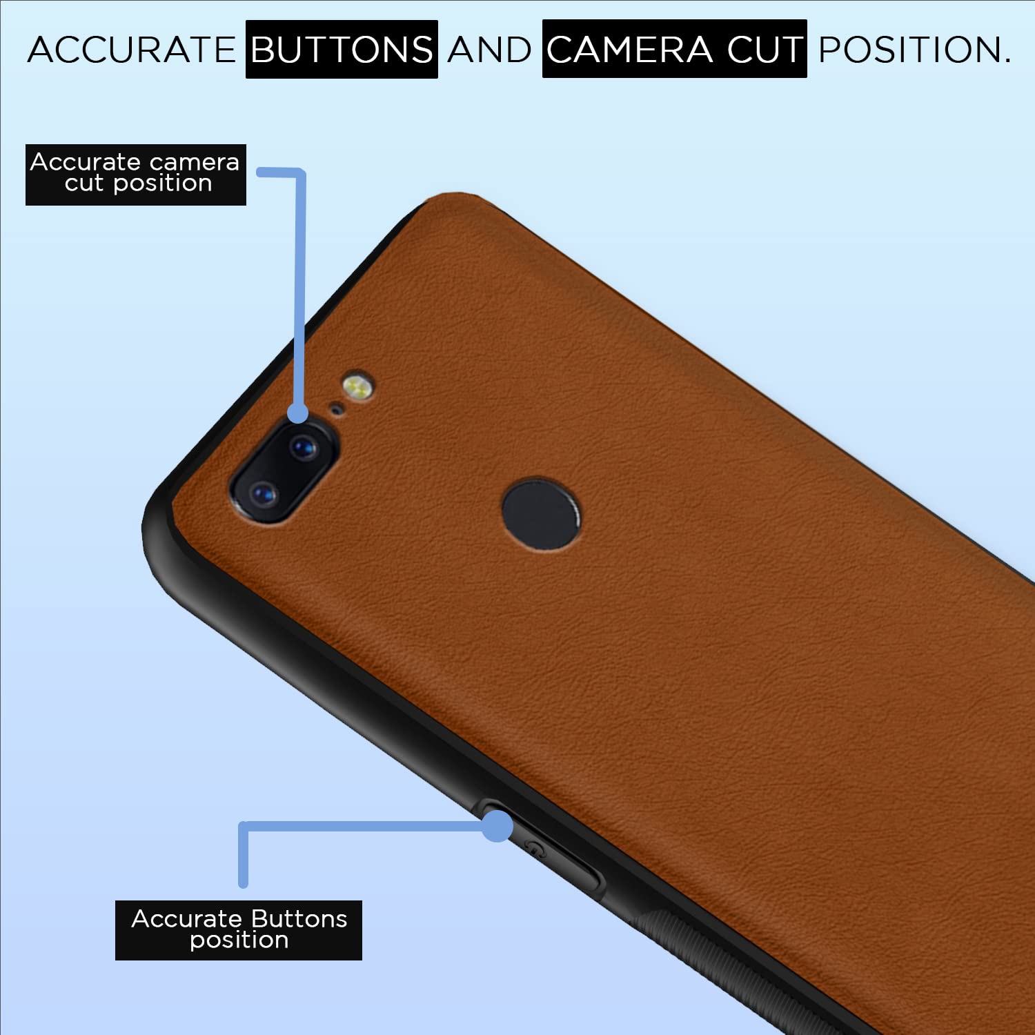 OnePlus 5T Leather back cover in camel by Pikkme – photo 6