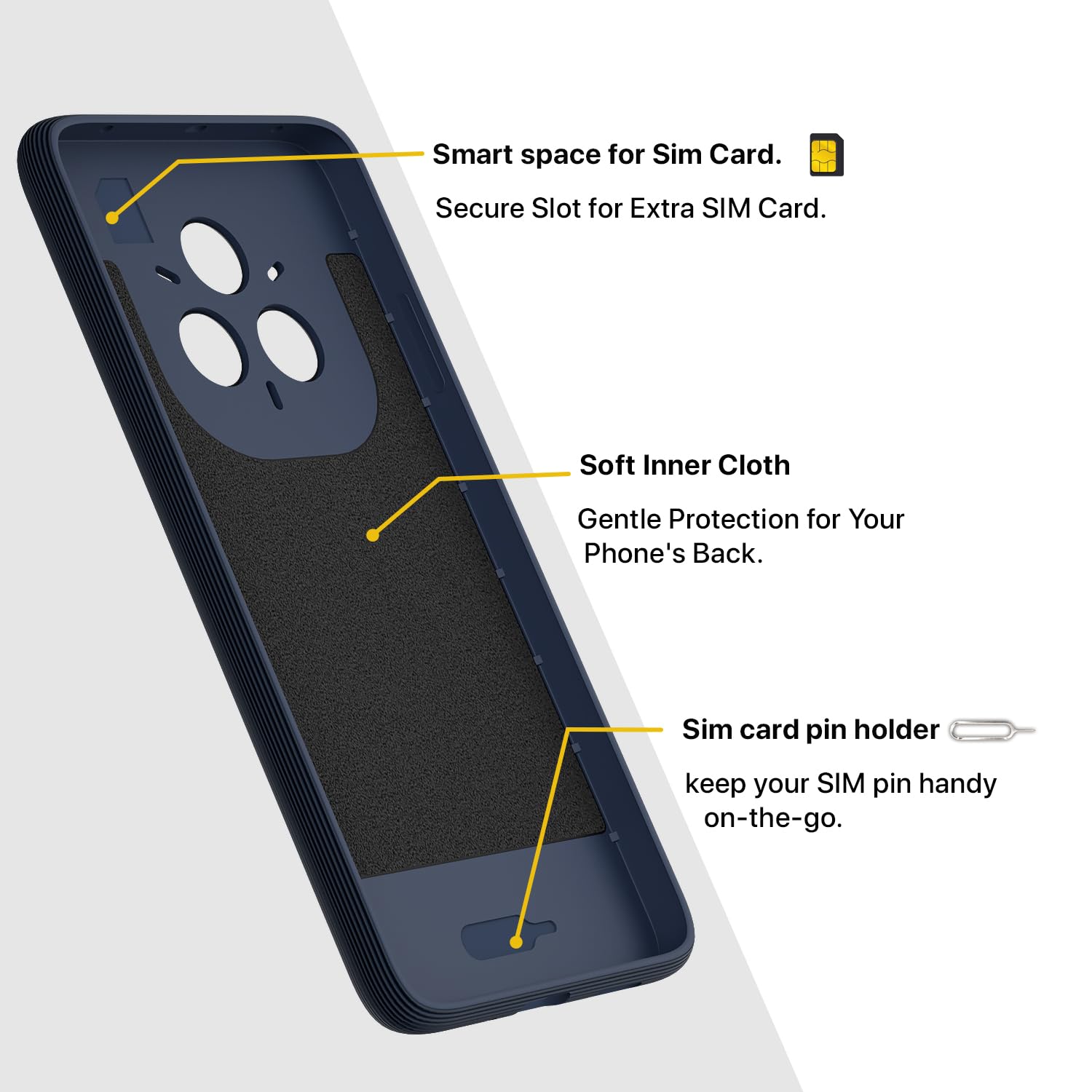 Pikkme Realme 14 Pro Plus 5G / Realme P3 Pro 5G Gencase Back Cover (Blue)