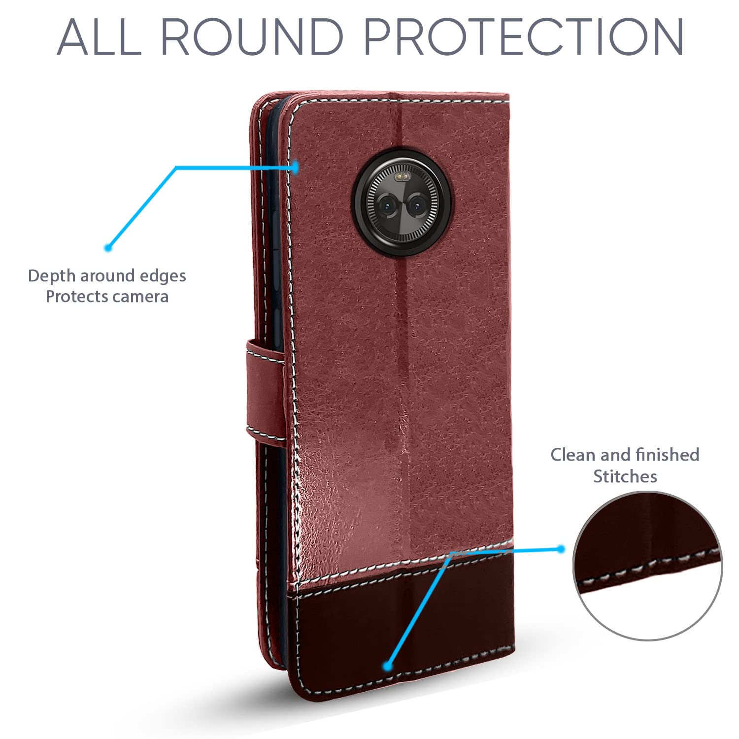 Brown & coffee mobile flip cover for Moto X4 – Pikkme – photo 2
